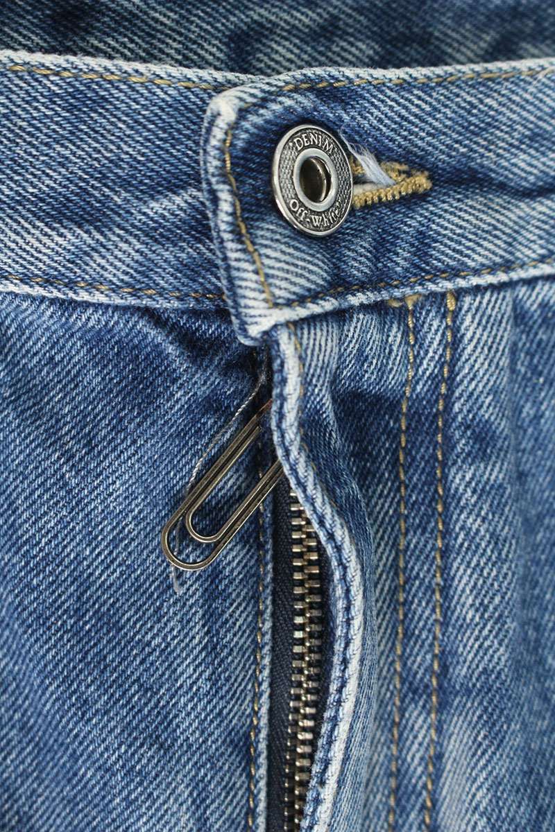 Off-White Off-White 21AW Print Denim Pants Blue Size 31 Size US 31 - 3 Thumbnail