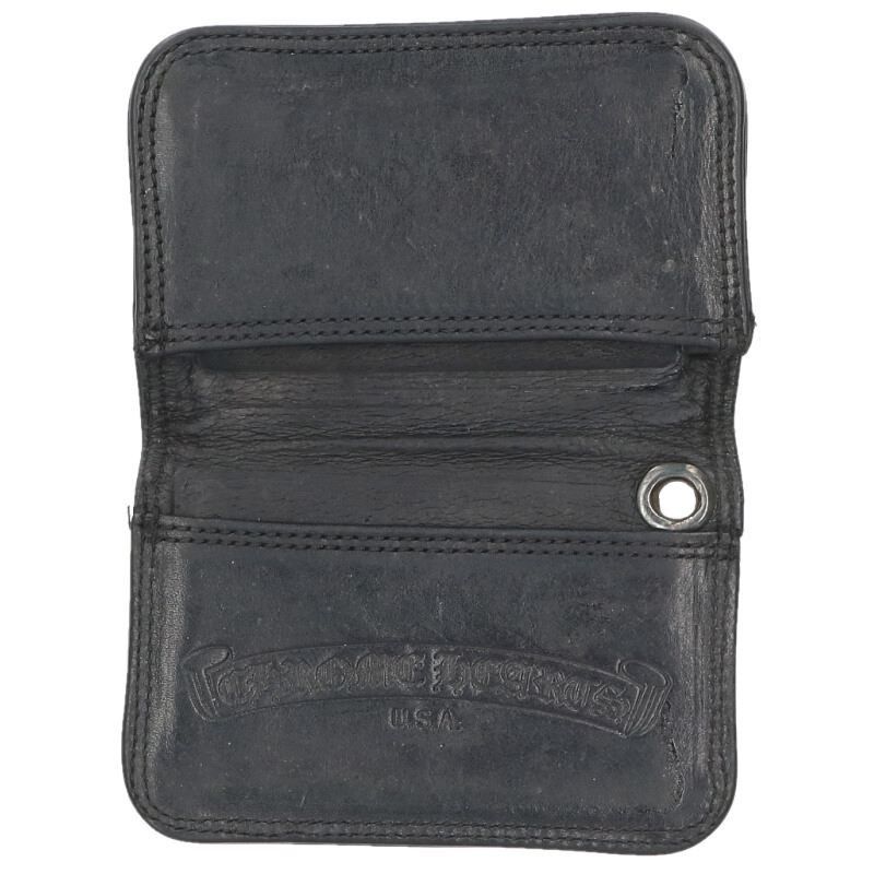 Chrome Hearts Chrome Hearts Vintage Leather card case Black x Silver Size ONE SIZE - 3 Thumbnail