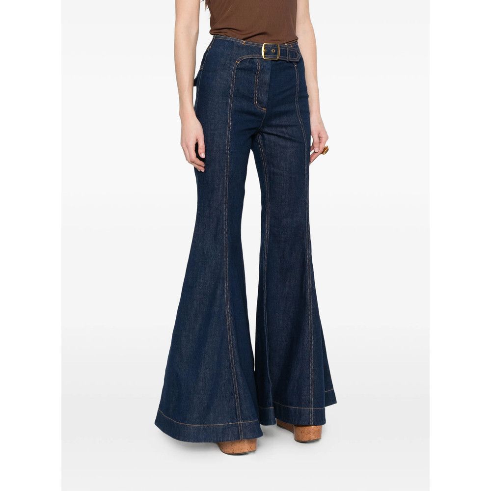 Zimmermann Zimmermann BLUE Denim - Flared Jeans Size 26" / US 2 / IT 38 - 4 Thumbnail