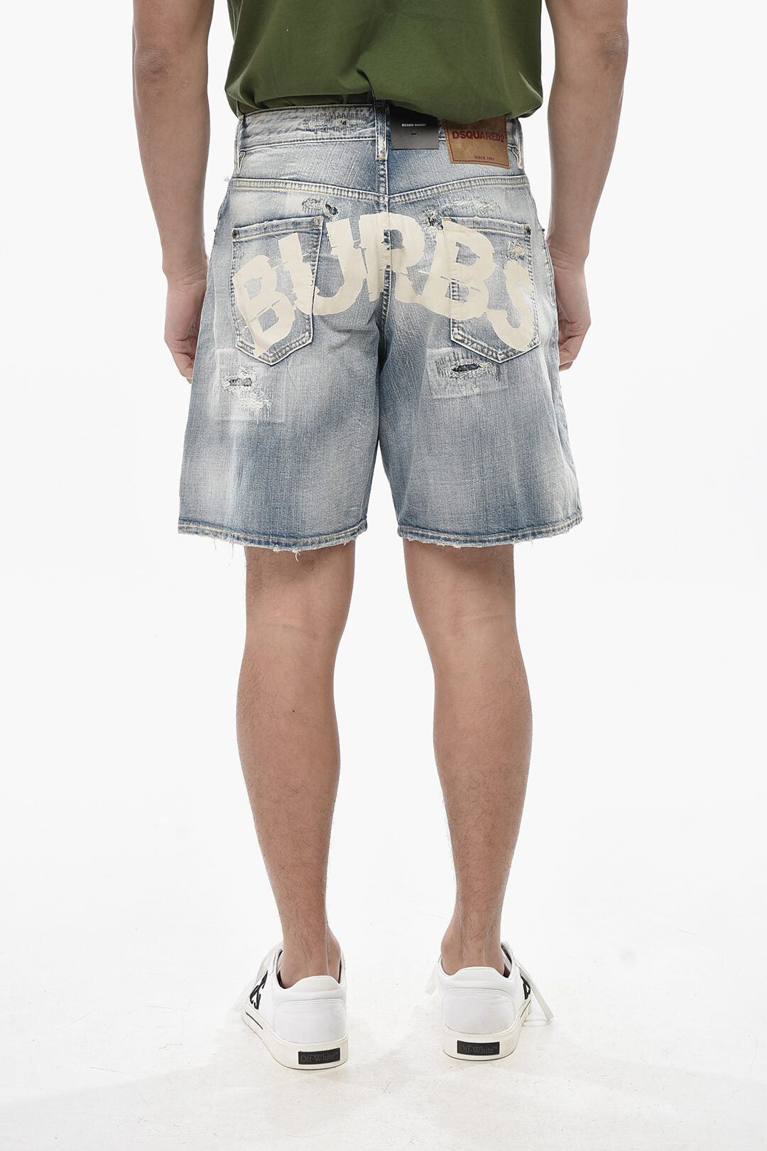 Dsquared2 Distressed Shorts with Logo Button Size US 30 / EU 46 - 2 Thumbnail