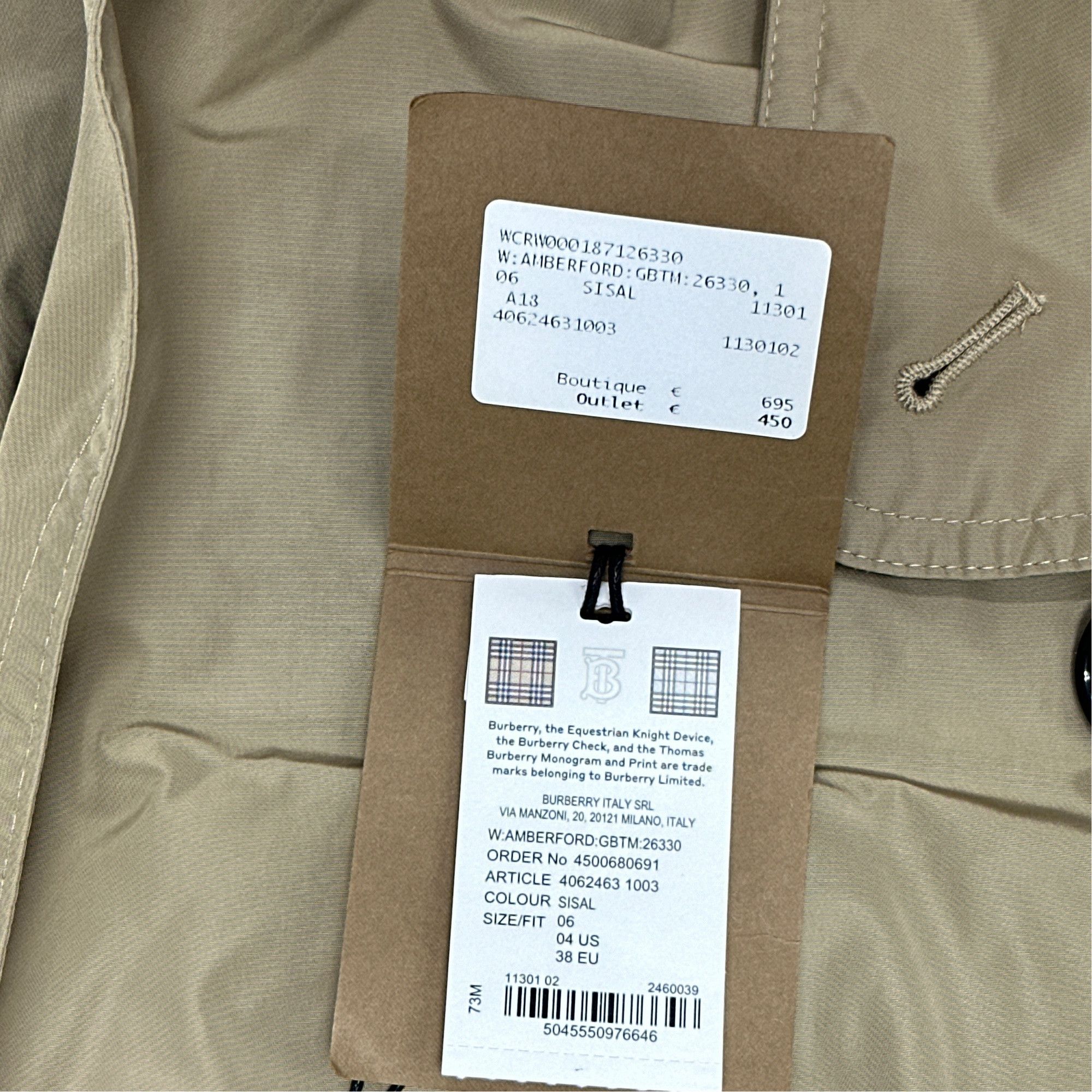 Burberry Burberry Beige Double-Breasted Trench Coat Size 4 Size S / US 4 / IT 40 - 2 Thumbnail
