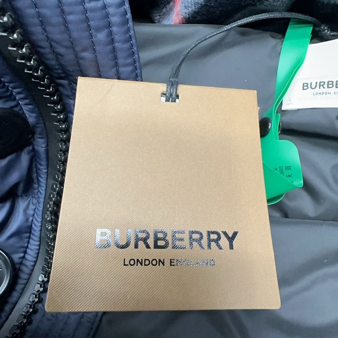 Burberry Burberry Check Lined Hooded Down Jacket Navy Size S Size US S / EU 44-46 / 1 - 4 Thumbnail