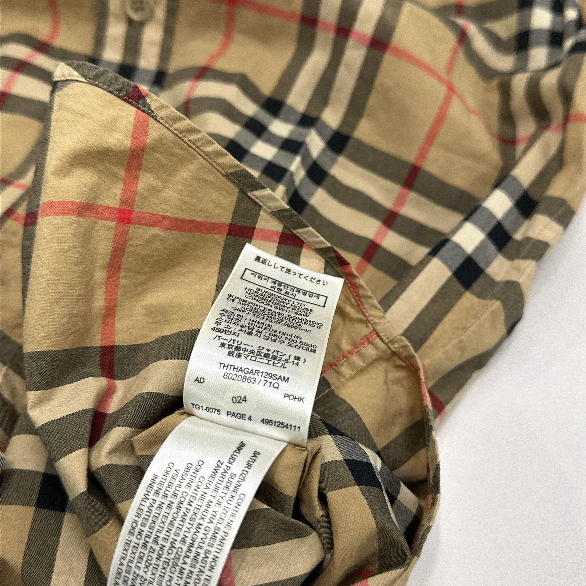 Burberry Burberry Archive Check Long Sleeve Shirt Size XS Size US XS / EU 42 / 0 - 4 Thumbnail