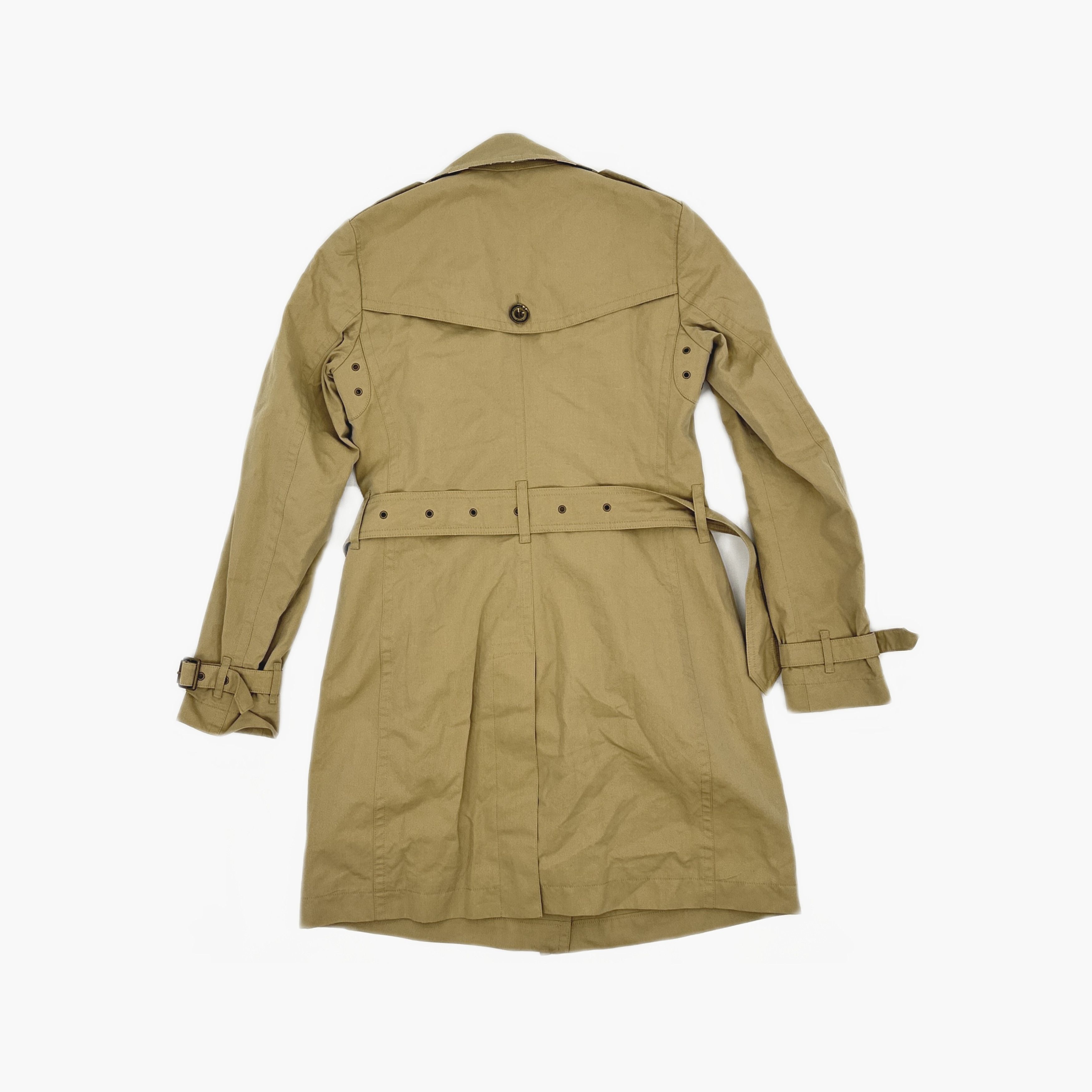 Burberry Burberry Brit Beige Check Lined Trench Coat Size US 2 Size XS / US 0-2 / IT 36-38 - 2 Thumbnail