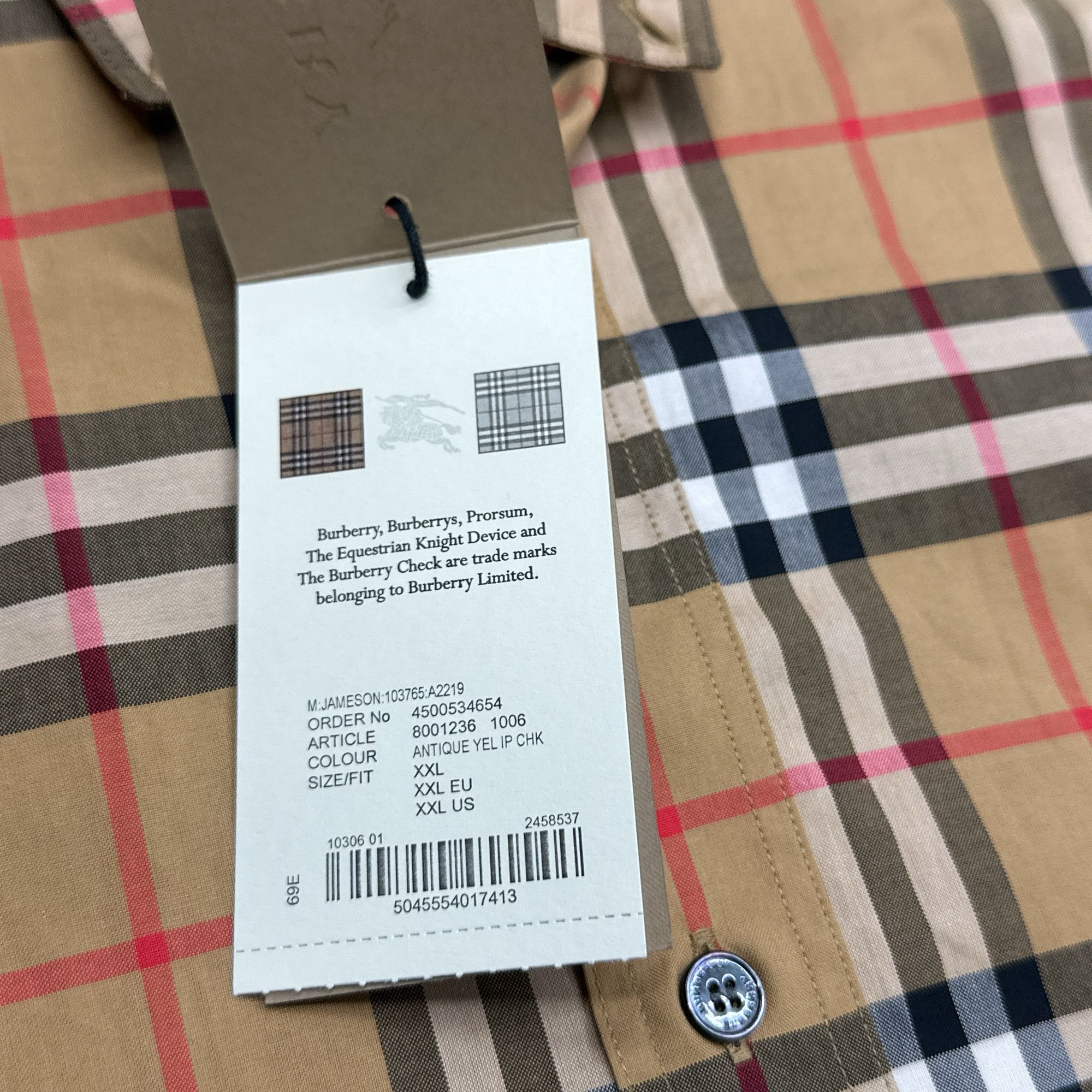 Burberry Burberry Check Pattern Shirt Size XXL Size US XXL / EU 58 / 5 - 10 Thumbnail