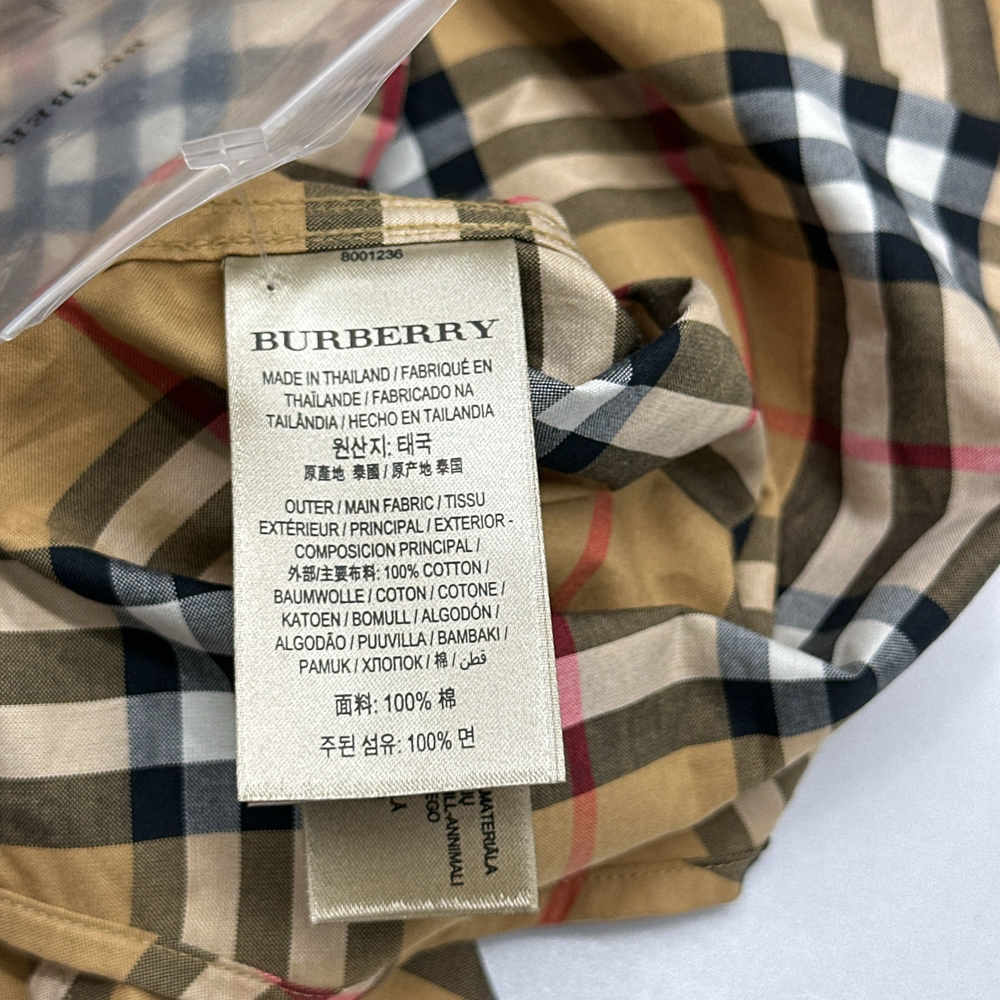 Burberry Burberry Check Pattern Shirt Size XXL Size US XXL / EU 58 / 5 - 12 Thumbnail
