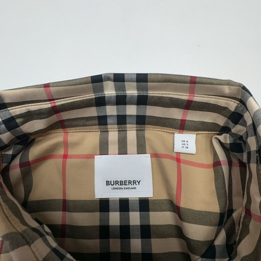 Burberry Burberry Check Button Up Shirt US 2 Size XS / US 0-2 / IT 36-38 - 3 Thumbnail