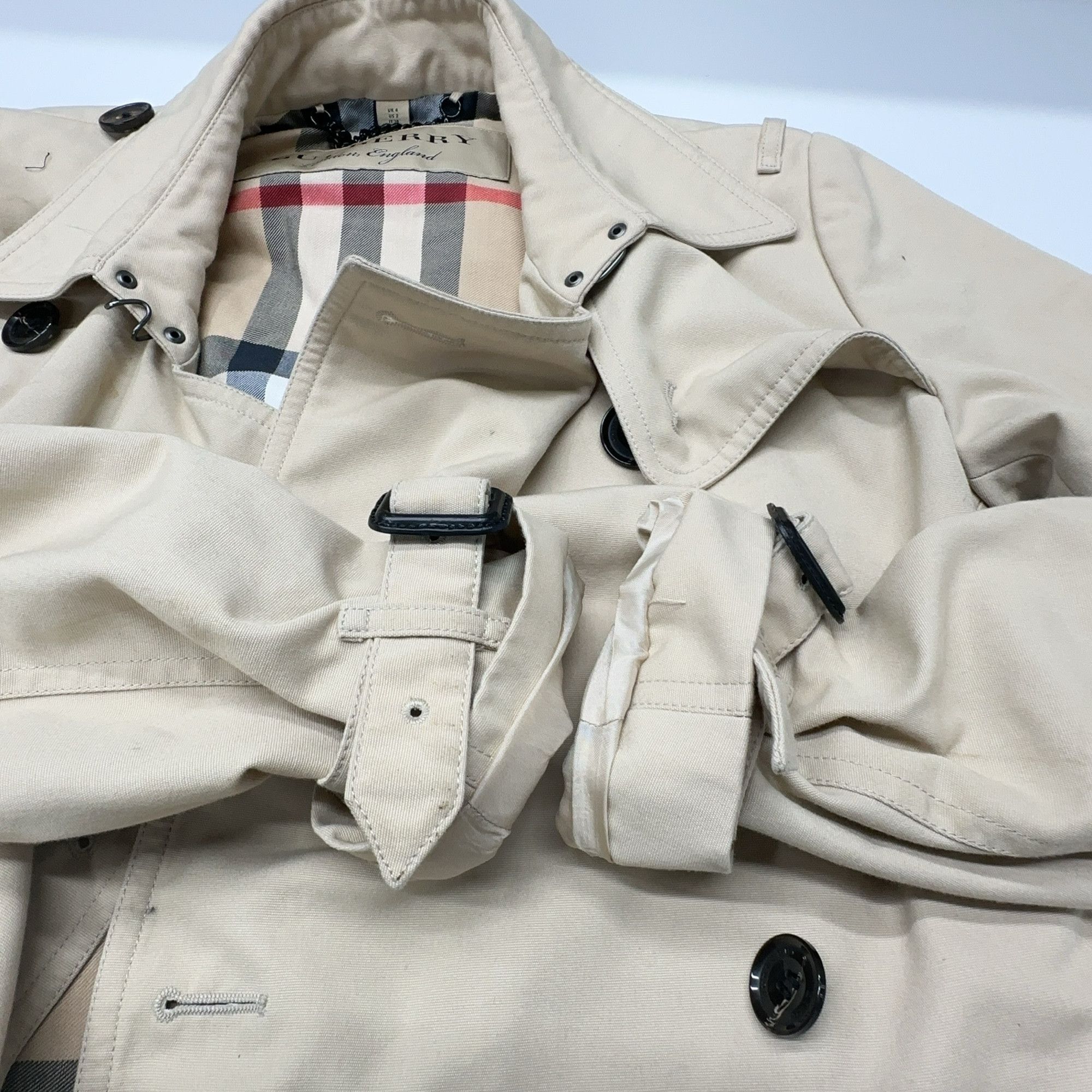 Burberry Burberry Cotton Trench Coat Beige Size IT 36 Size XS / US 0-2 / IT 36-38 - 12 Thumbnail