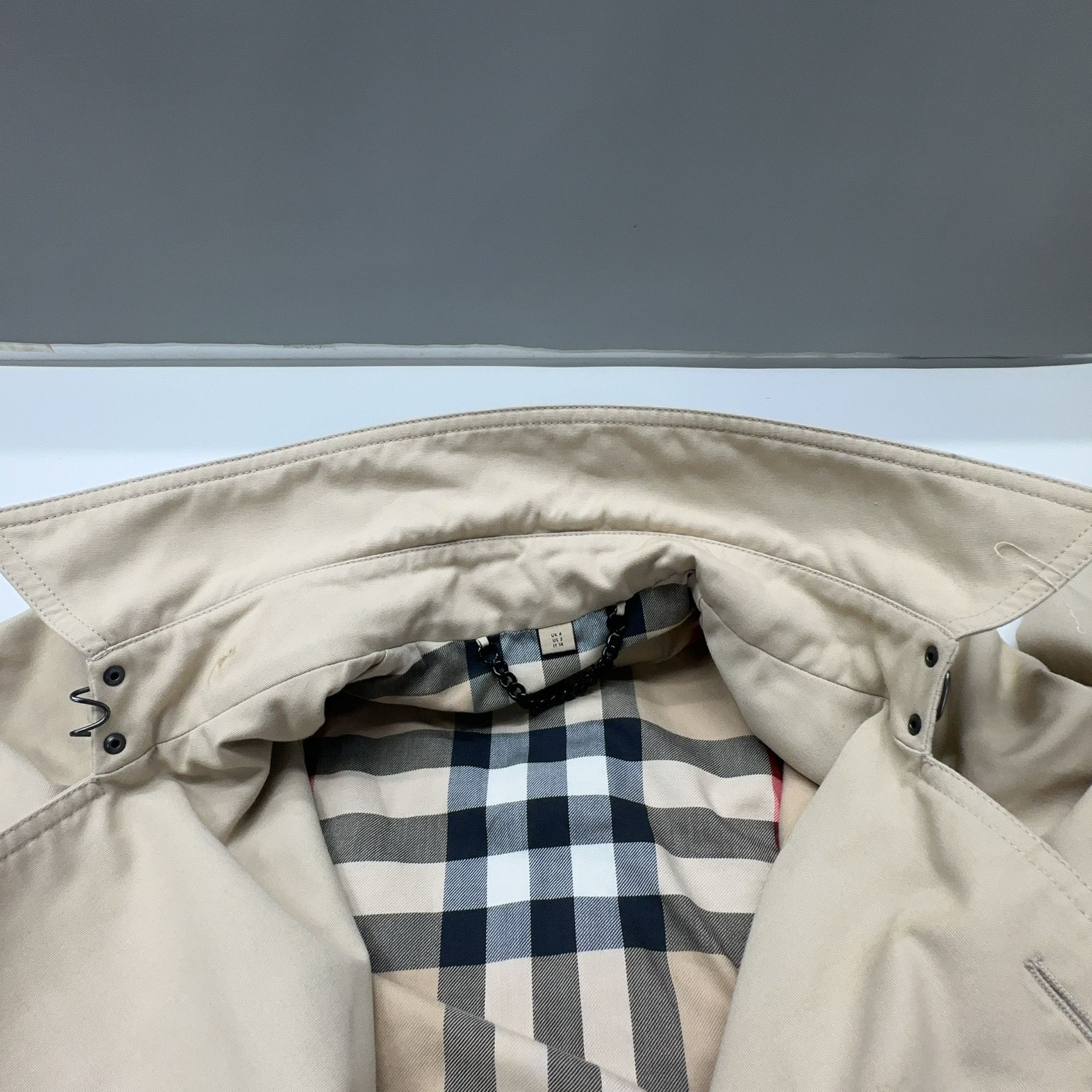 Burberry Burberry Cotton Trench Coat Beige Size IT 36 Size XS / US 0-2 / IT 36-38 - 6 Thumbnail