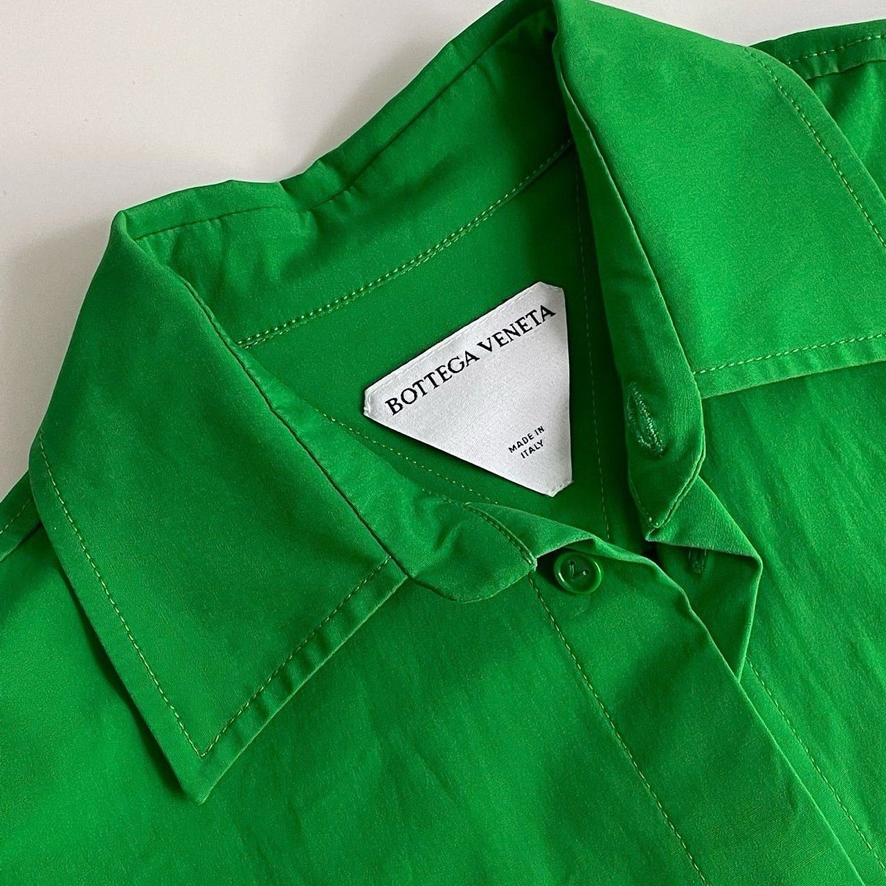 Bottega Veneta Bottega Veneta Green Cotton Button Up Shirt Size 34 Size XXS / US 00 / IT 34 - 3 Thumbnail