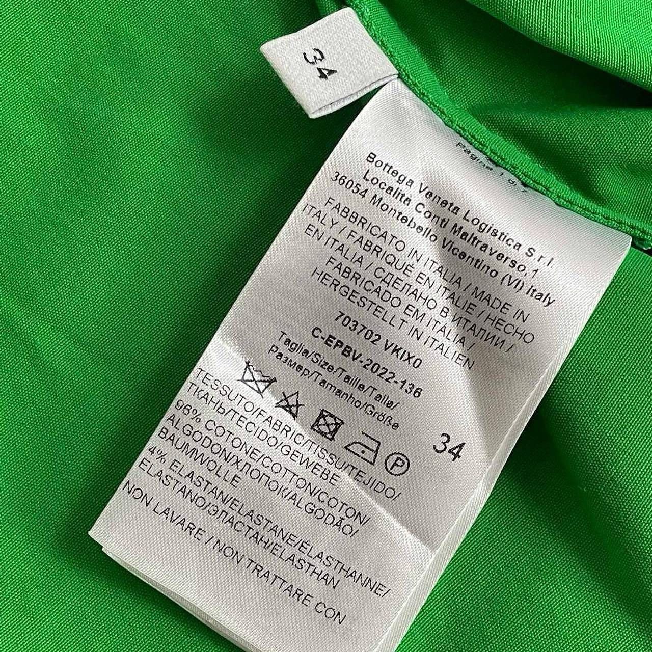 Bottega Veneta Bottega Veneta Green Cotton Button Up Shirt Size 34 Size XXS / US 00 / IT 34 - 4 Thumbnail