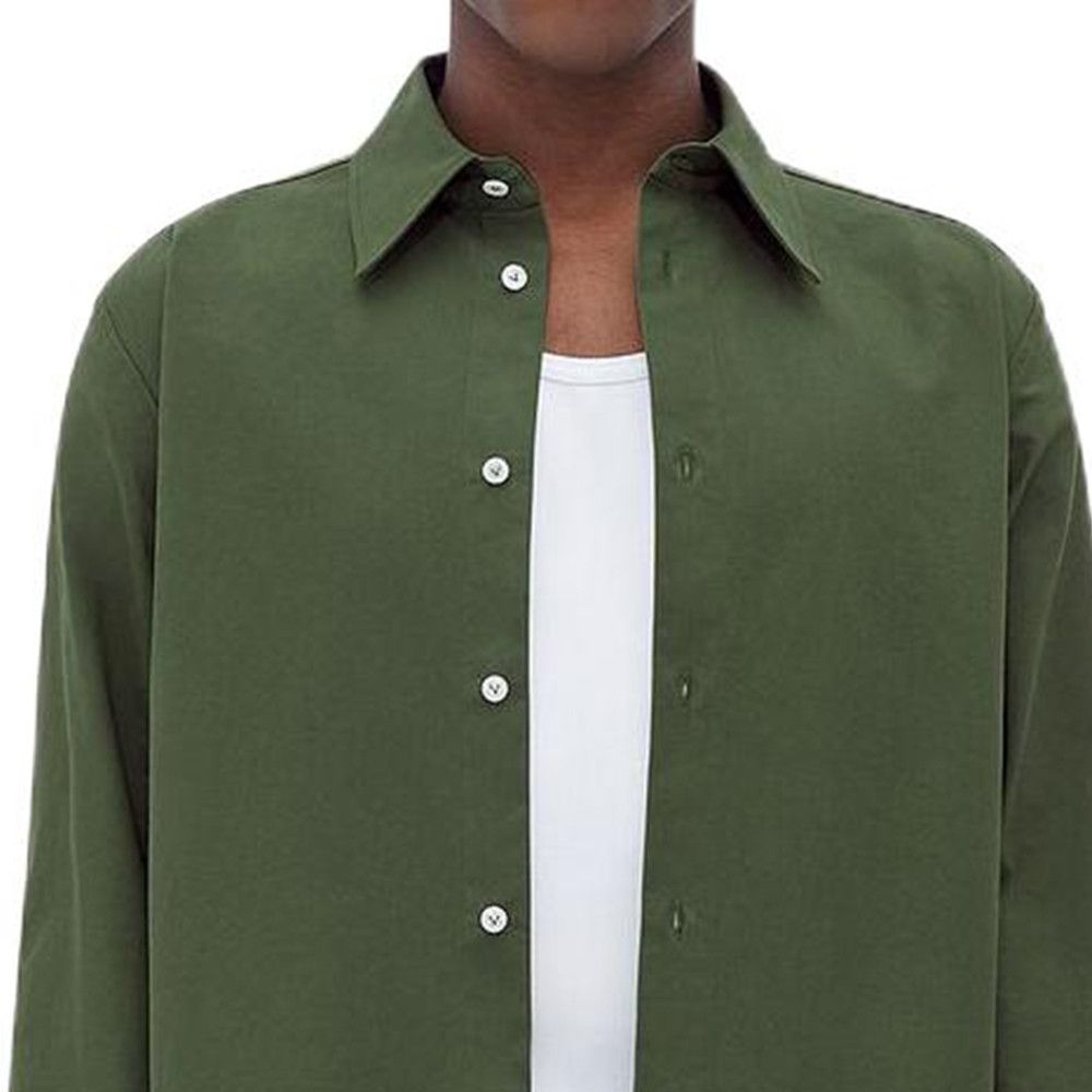 Bottega Veneta Bottega Veneta Green Cotton Button Up Shirt Size L Size US L / EU 52-54 / 3 - 8 Thumbnail