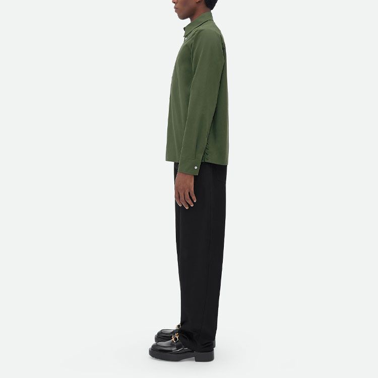 Bottega Veneta Bottega Veneta Green Cotton Button Up Shirt Size L Size US L / EU 52-54 / 3 - 7 Thumbnail