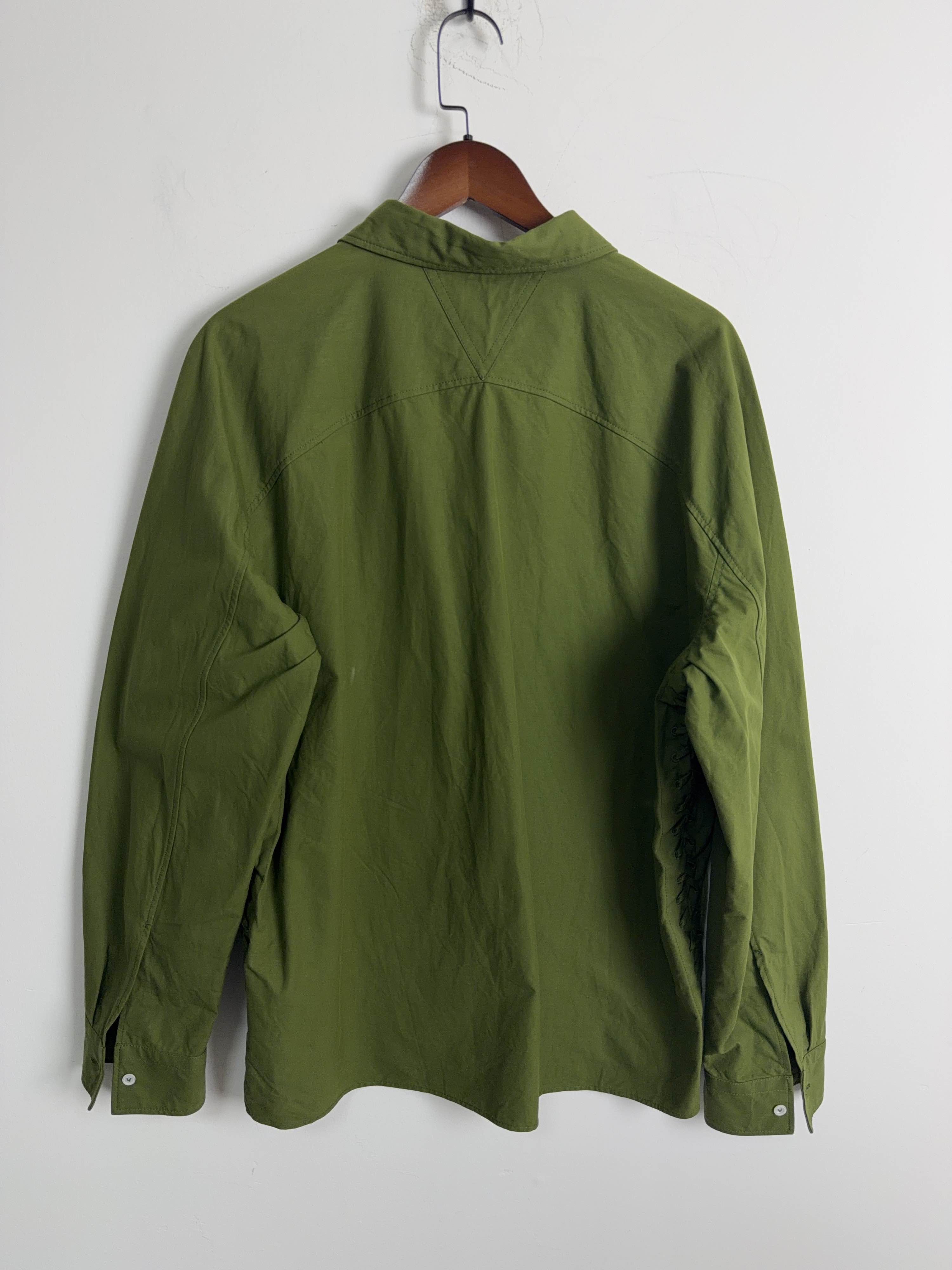 Bottega Veneta Bottega Veneta Green Cotton Button Up Shirt Size L Size US L / EU 52-54 / 3 - 2 Thumbnail
