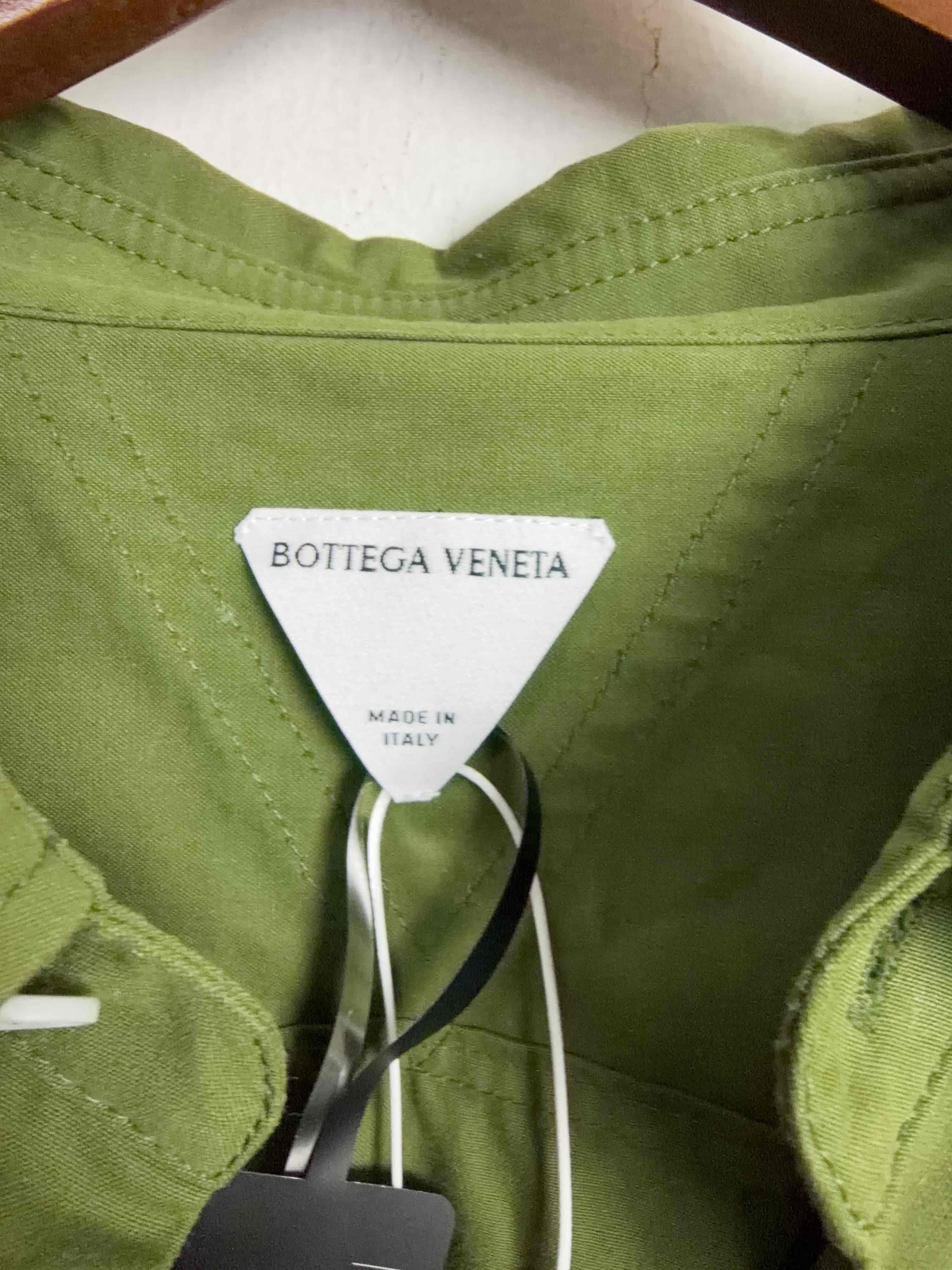 Bottega Veneta Bottega Veneta Green Cotton Button Up Shirt Size L Size US L / EU 52-54 / 3 - 3 Thumbnail