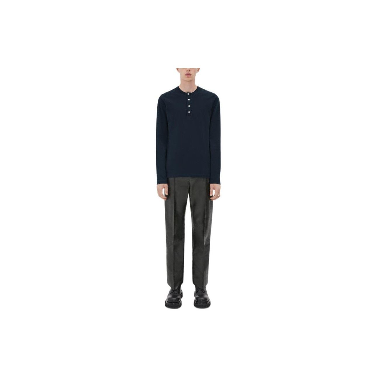 Bottega Veneta Bottega Veneta Henley Long Sleeve T-Shirt Size XS Size US XS / EU 42 / 0 - 7 Thumbnail