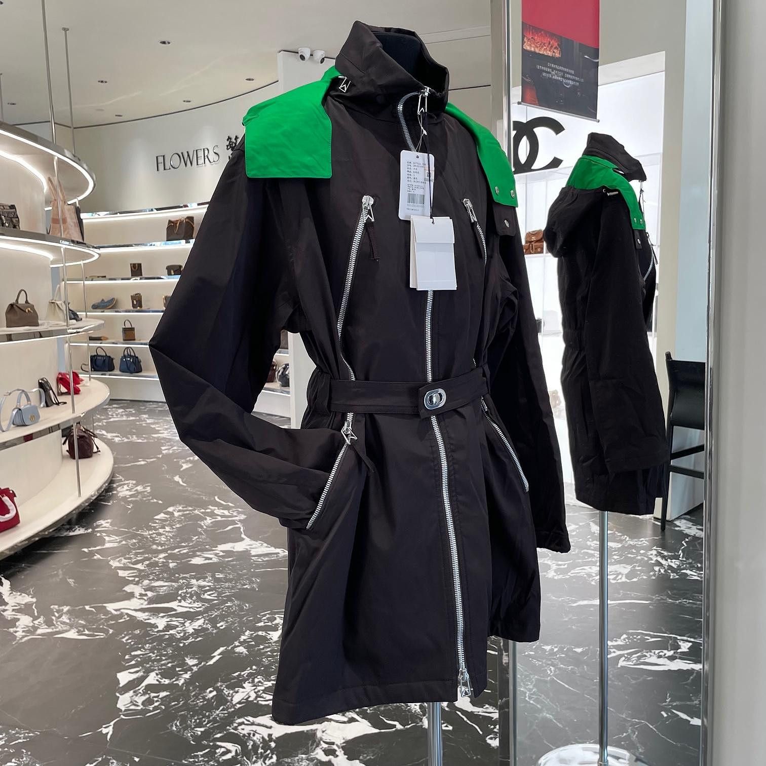 Bottega Veneta Bottega Veneta Green Contrast Coat Size S Size S / US 4 / IT 40 - 15 Thumbnail