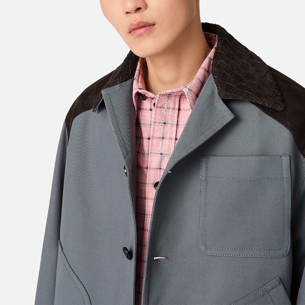 Bottega Veneta Bottega Veneta Intrecciato Collar Cotton Jacket Size S Size US S / EU 44-46 / 1 - 12 Thumbnail