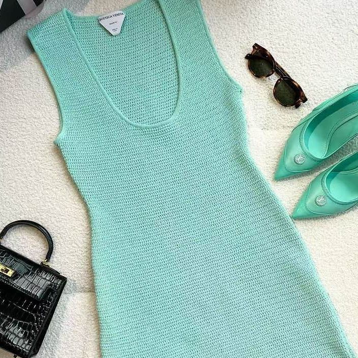 Bottega Veneta Bottega Veneta Knit Sleeveless Mini Dress Size S Size S / US 4 / IT 40 - 7 Thumbnail