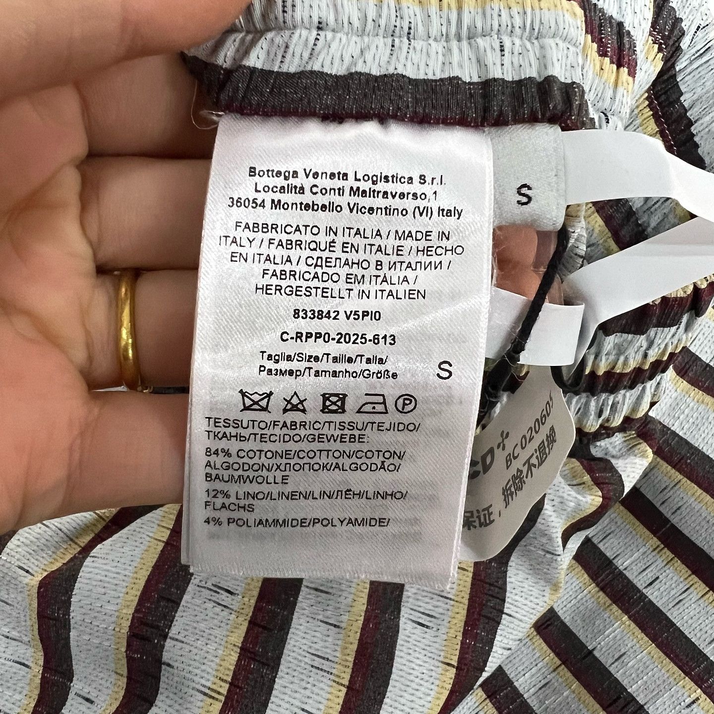 Bottega Veneta Bottega Veneta Striped Cotton Linen Shorts Size S Size US 30 / EU 46 - 4 Thumbnail