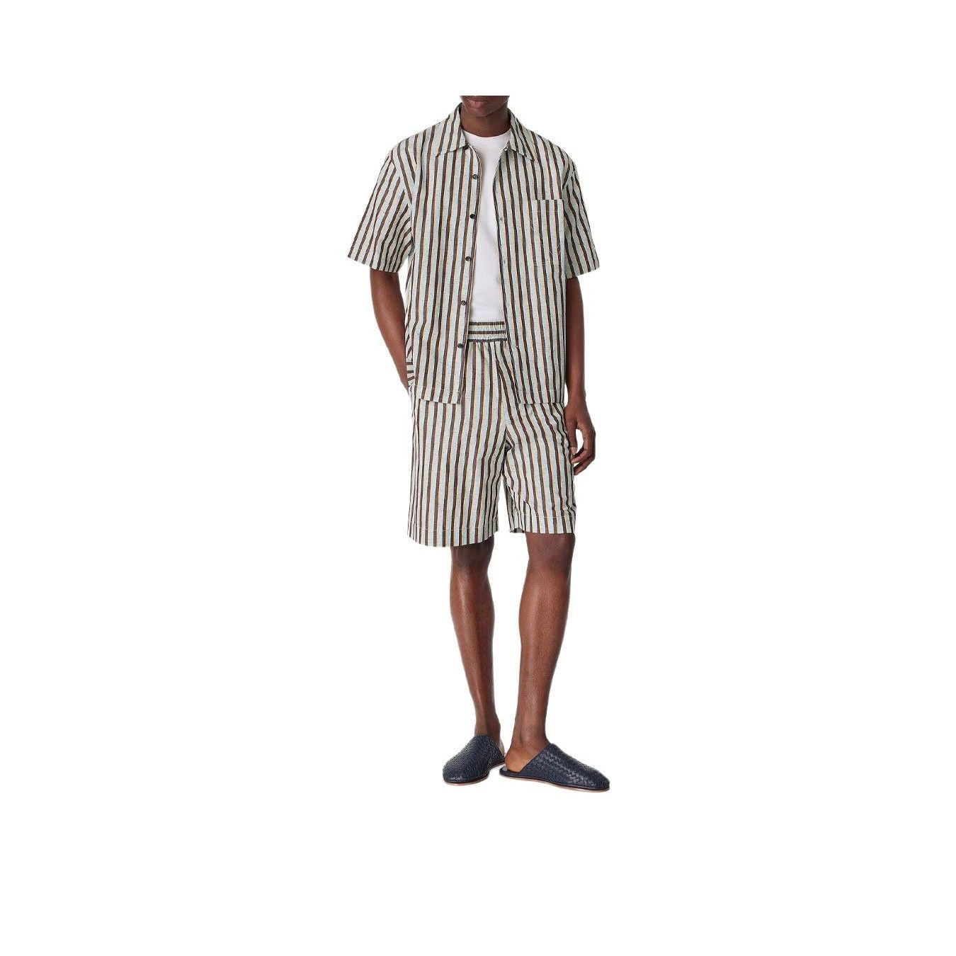 Bottega Veneta Bottega Veneta Striped Cotton Linen Shorts Size S Size US 30 / EU 46 - 6 Thumbnail