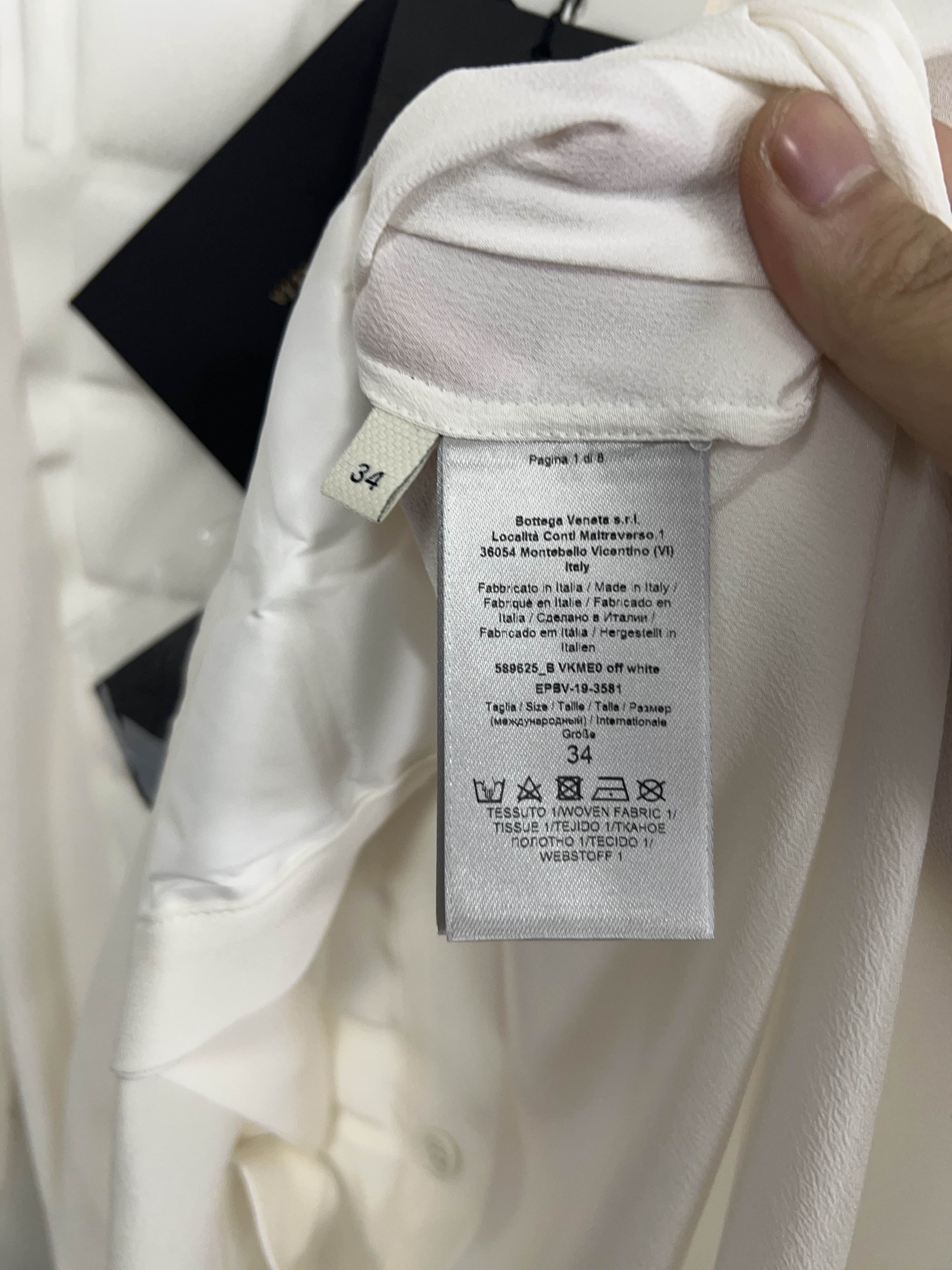 Bottega Veneta Bottega Veneta Silk Quilted Bib Button Up Shirt Size 34 Size XXS / US 00 / IT 34 - 4 Thumbnail