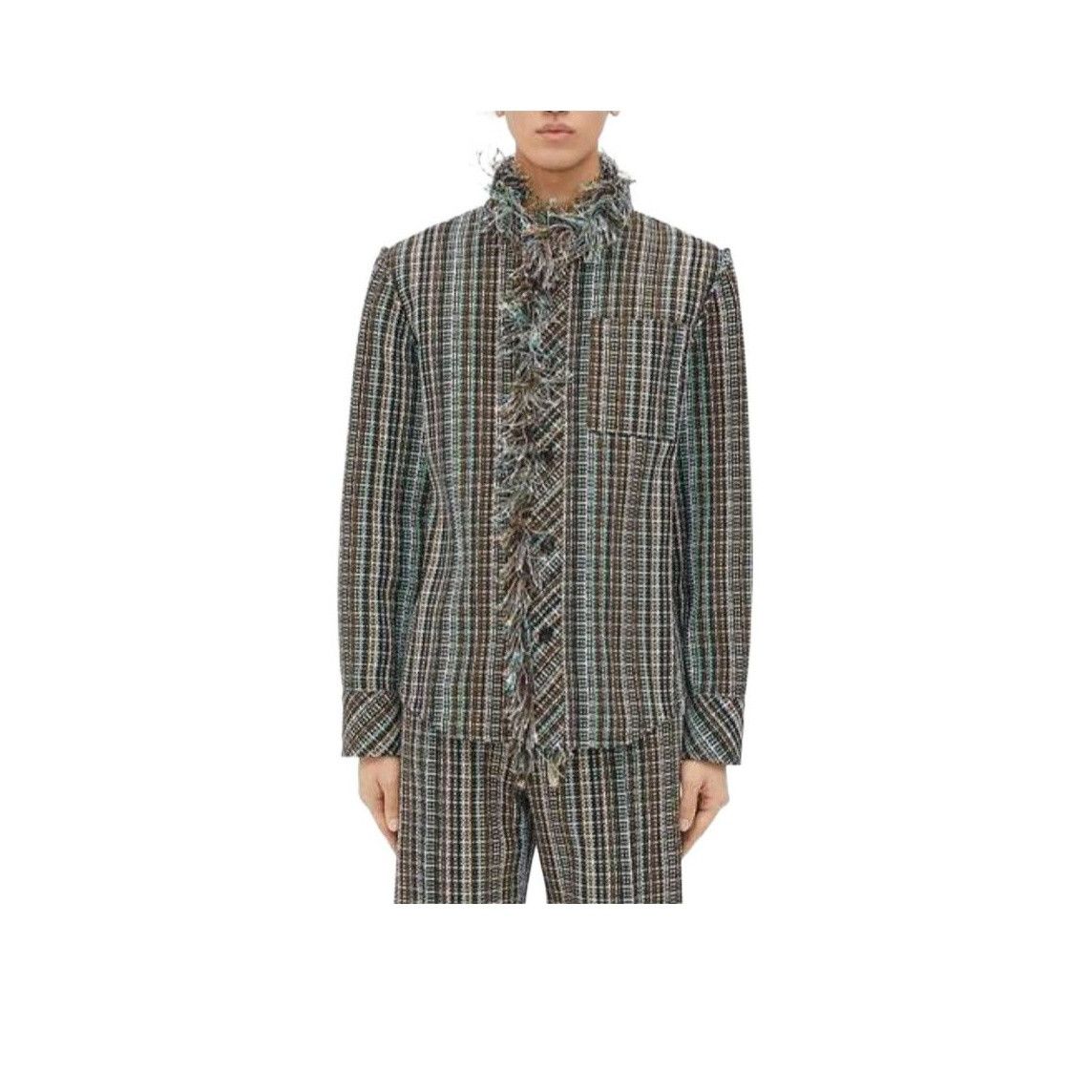 Bottega Veneta Bottega Veneta Fringe Check Light Jacket US M Size US M / EU 48-50 / 2 - 6 Thumbnail
