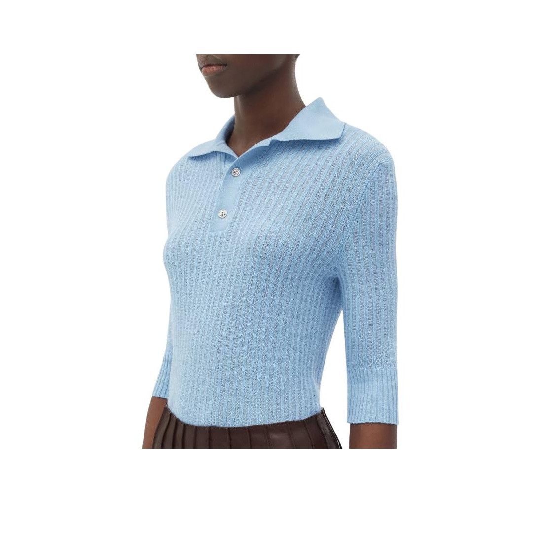 Bottega Veneta Bottega Veneta Ribbed Knit Polo Size L Size L / US 10 / IT 46 - 7 Thumbnail