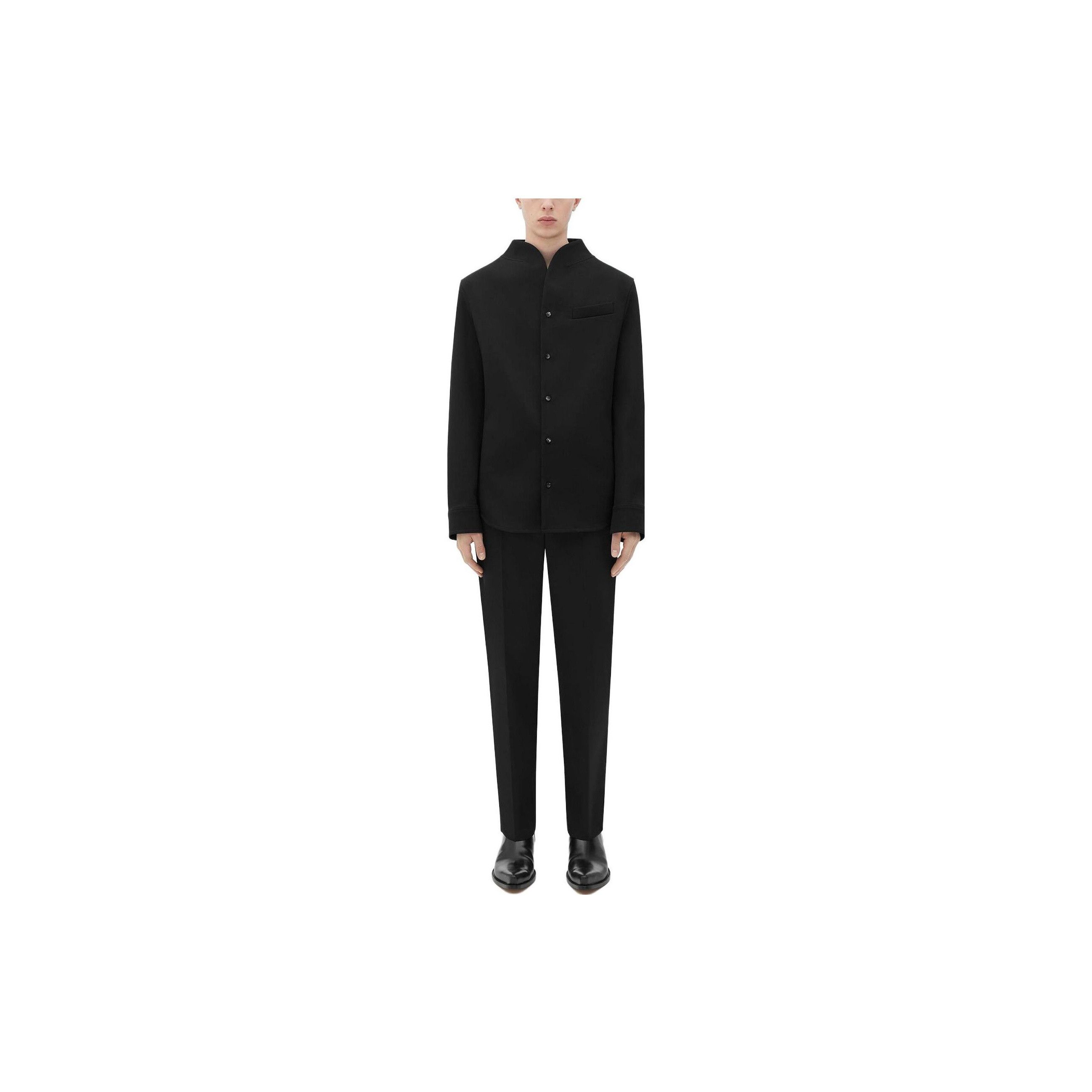 Bottega Veneta Bottega Veneta Wool Blend Button Up Shirt Size M Size US M / EU 48-50 / 2 - 7 Thumbnail