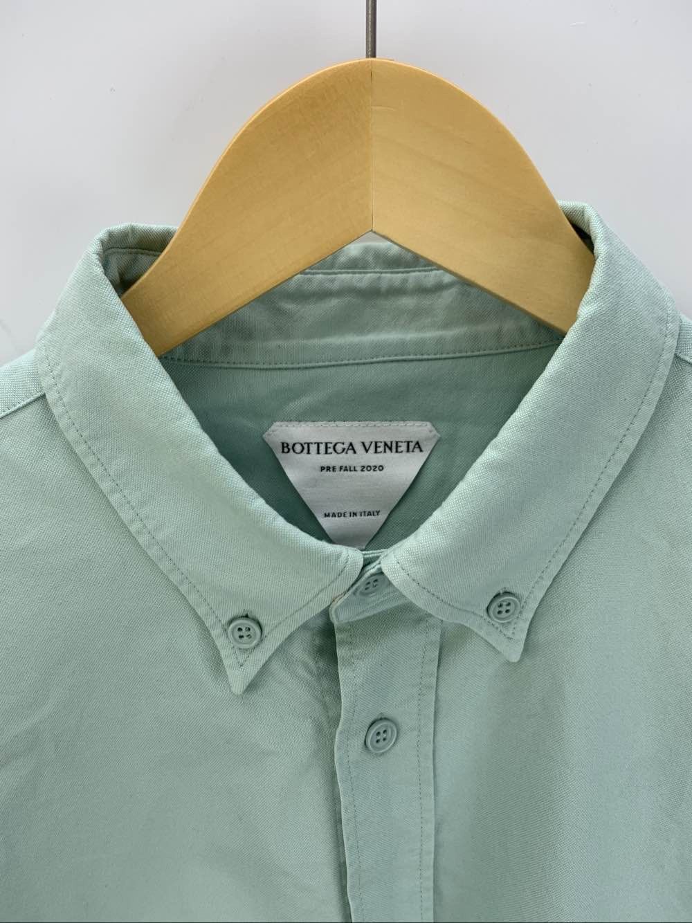 Bottega Veneta Bottega Veneta Mint Green Button Up Shirt Size L Size US L / EU 52-54 / 3 - 3 Thumbnail