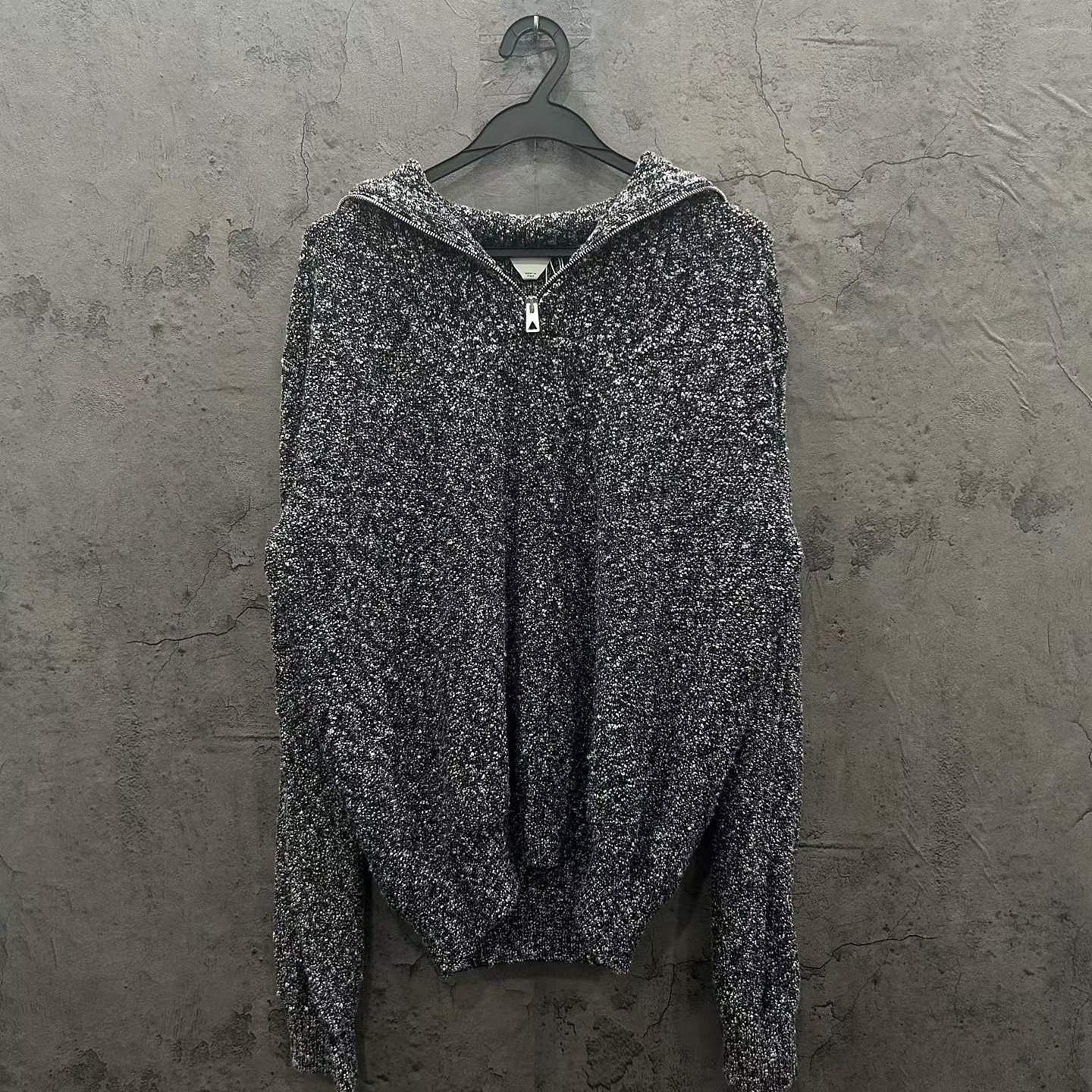 Bottega Veneta Bottega Veneta Speckled Half-Zip Sweater Size L Size US L / EU 52-54 / 3 - 6 Thumbnail