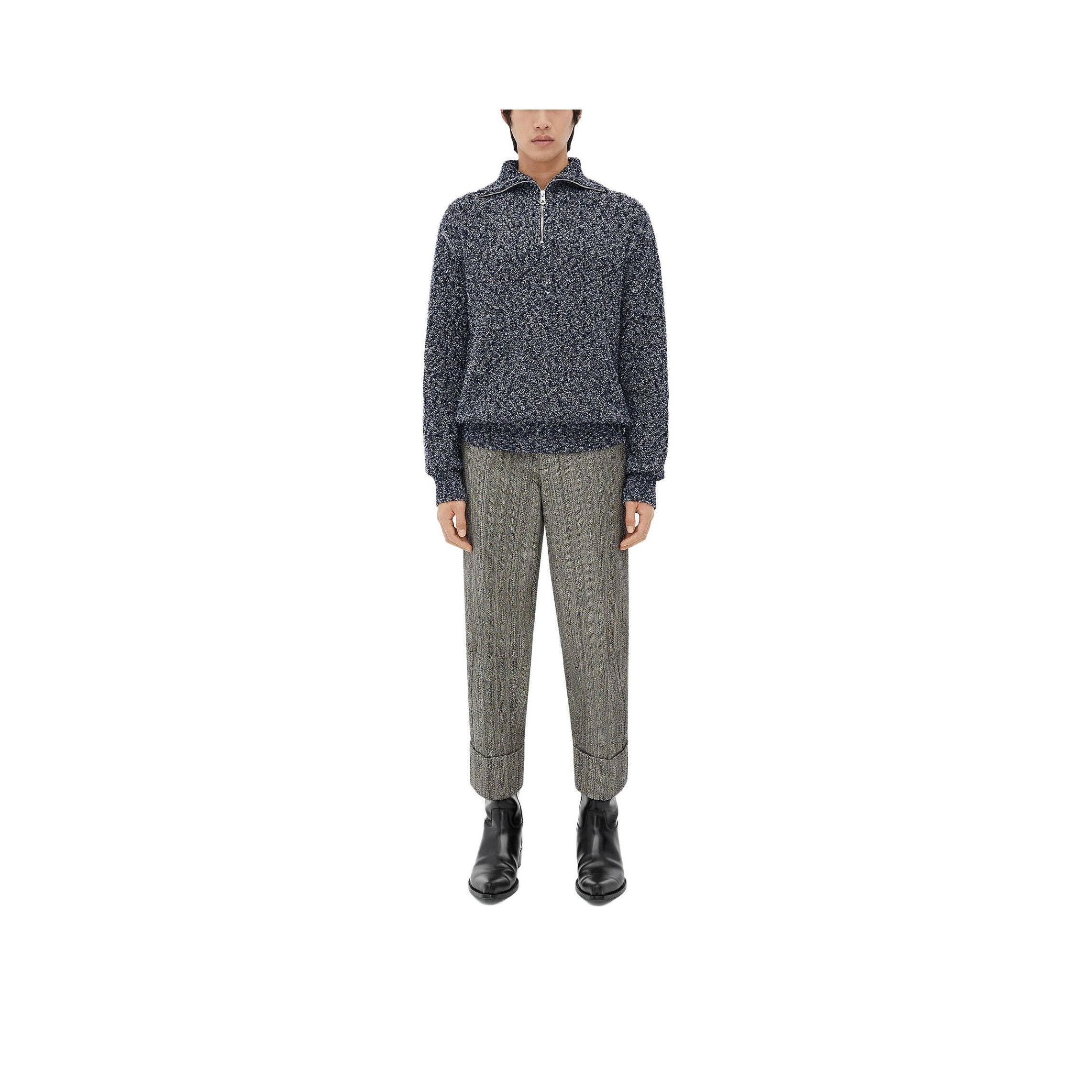 Bottega Veneta Bottega Veneta Speckled Half-Zip Sweater Size L Size US L / EU 52-54 / 3 - 7 Thumbnail