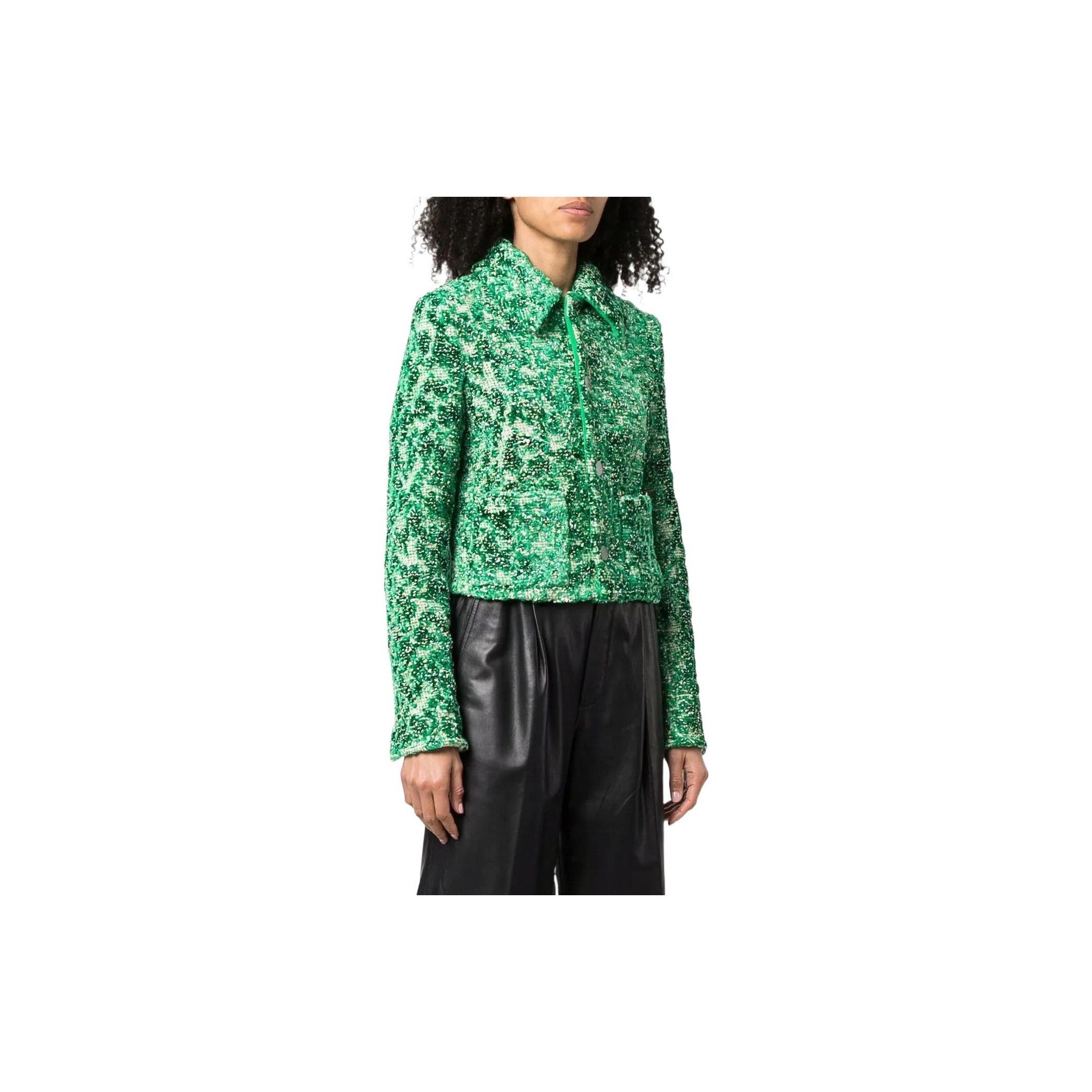 Bottega Veneta Bottega Veneta Green Boucle Jacket Size 40 Size S / US 4 / IT 40 - 8 Thumbnail