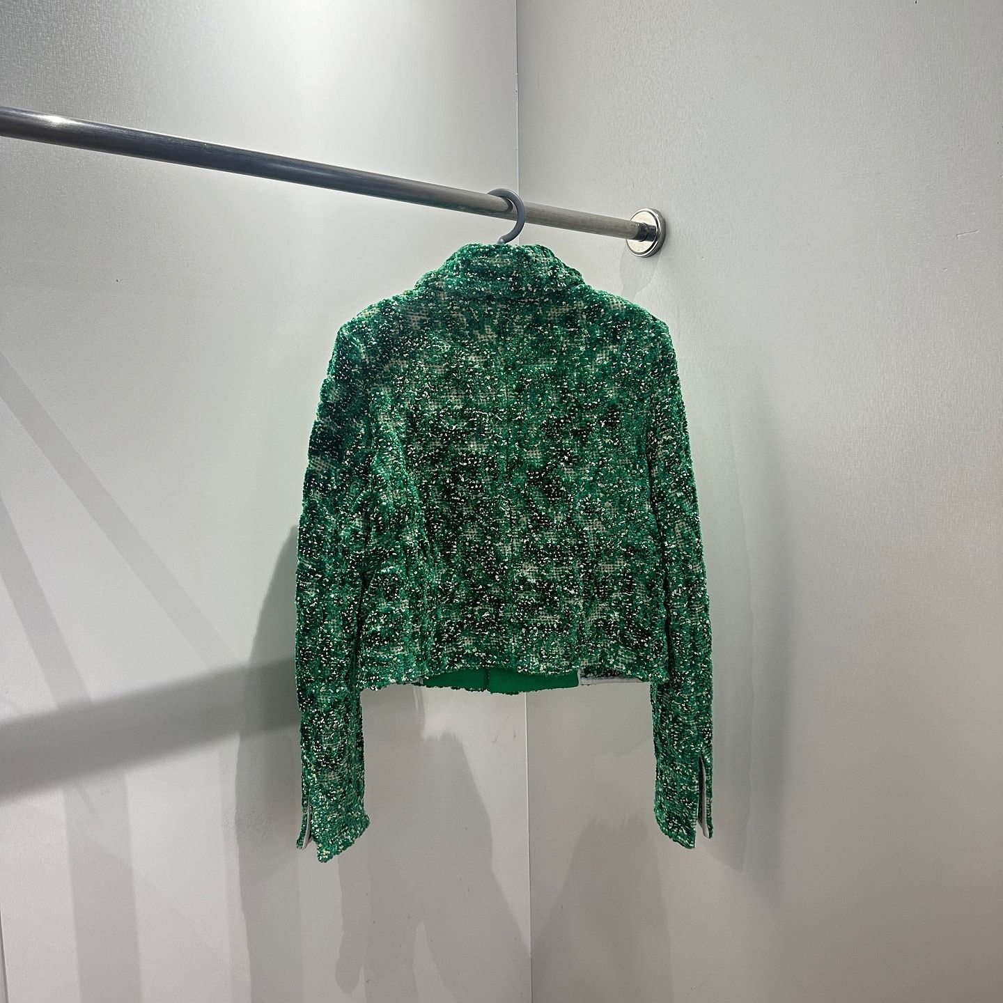 Bottega Veneta Bottega Veneta Green Boucle Jacket Size 40 Size S / US 4 / IT 40 - 2 Thumbnail