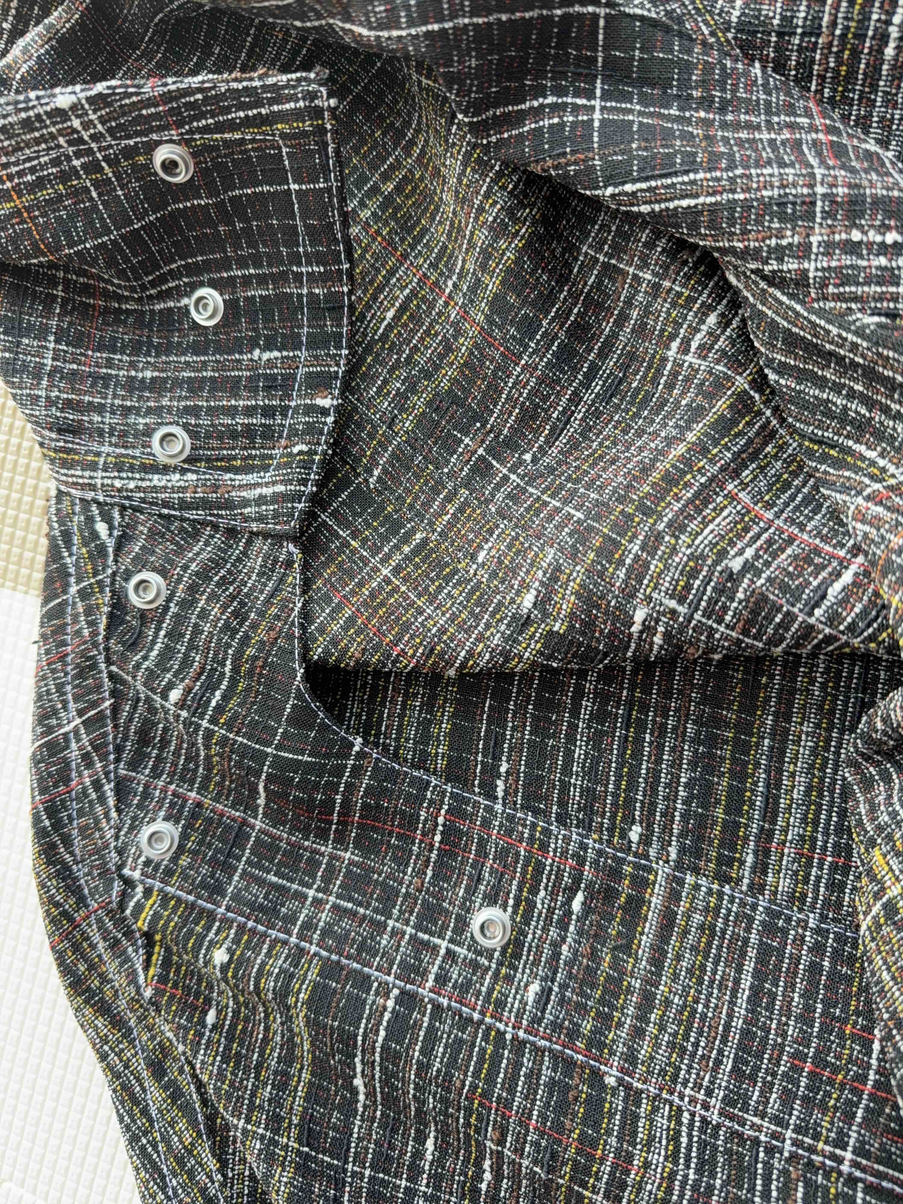 Bottega Veneta Bottega Veneta Mixed Texture Snap Button Shirt Size S Size US S / EU 44-46 / 1 - 6 Thumbnail