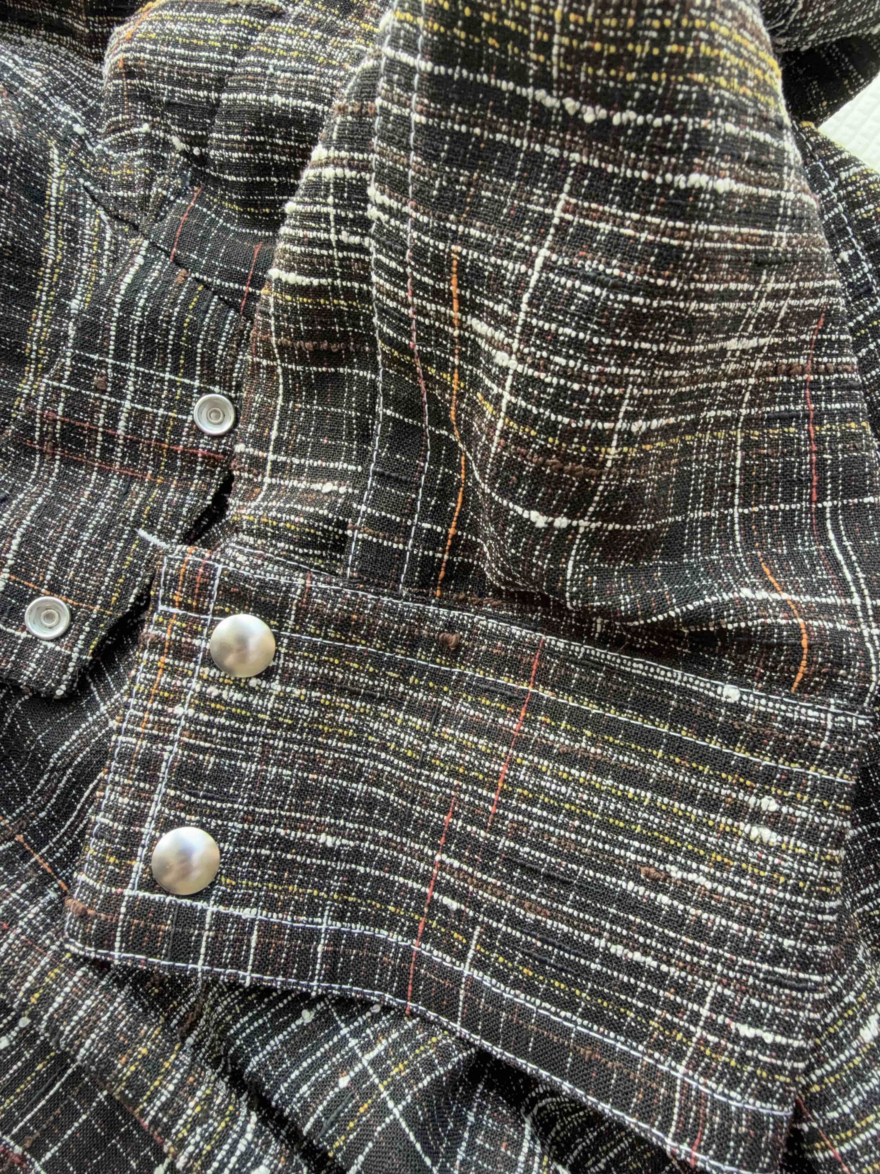 Bottega Veneta Bottega Veneta Mixed Texture Snap Button Shirt Size S Size US S / EU 44-46 / 1 - 7 Thumbnail