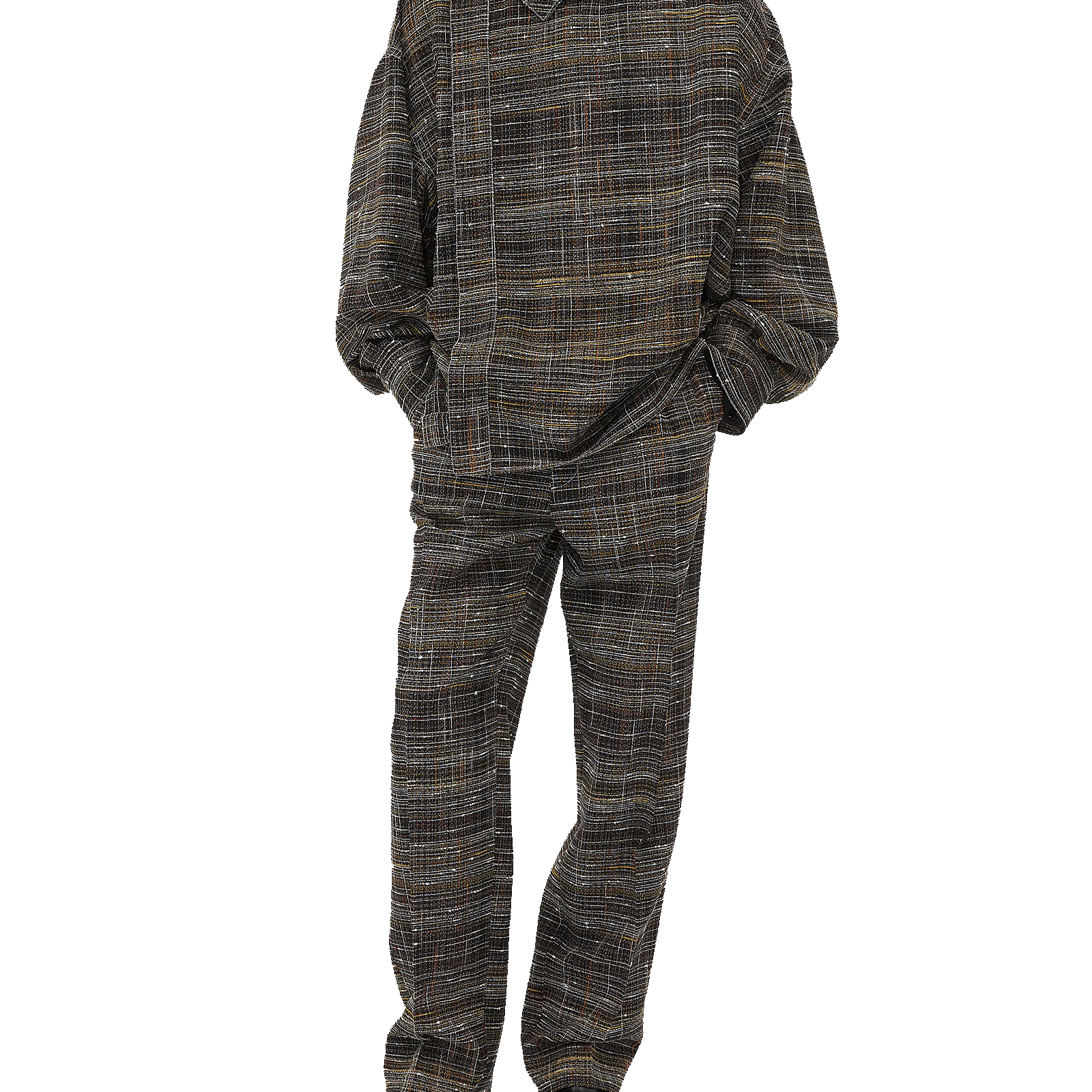 Bottega Veneta Bottega Veneta Mixed Texture Snap Button Shirt Size S Size US S / EU 44-46 / 1 - 14 Thumbnail