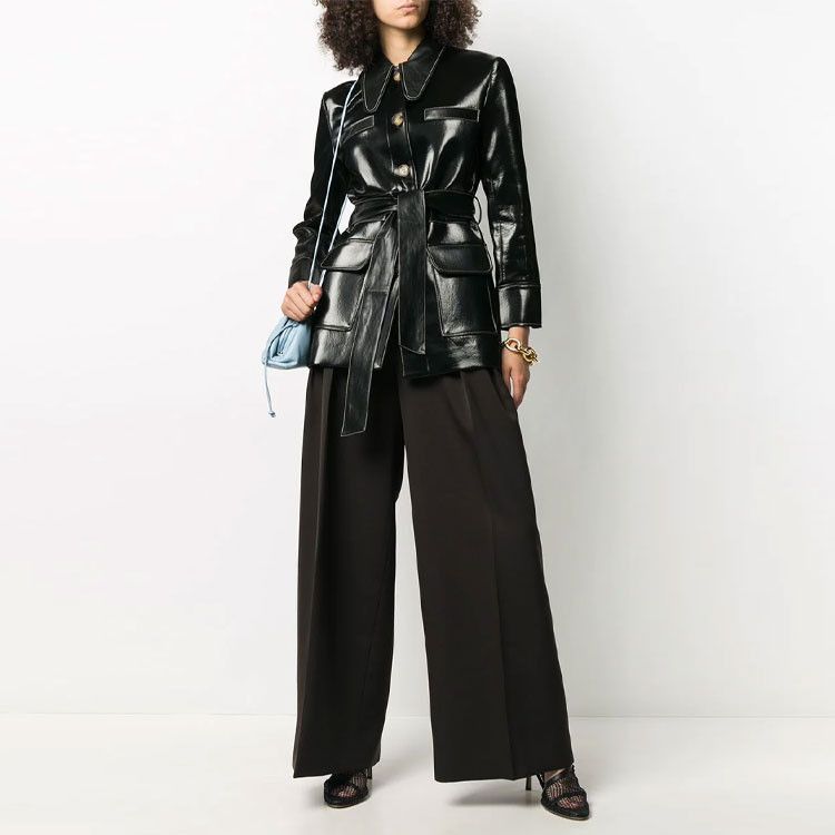 Bottega Veneta Bottega Veneta Wool Pleated Wide Leg Pants Size 38 Size 26" / US 2 / IT 38 - 9 Thumbnail