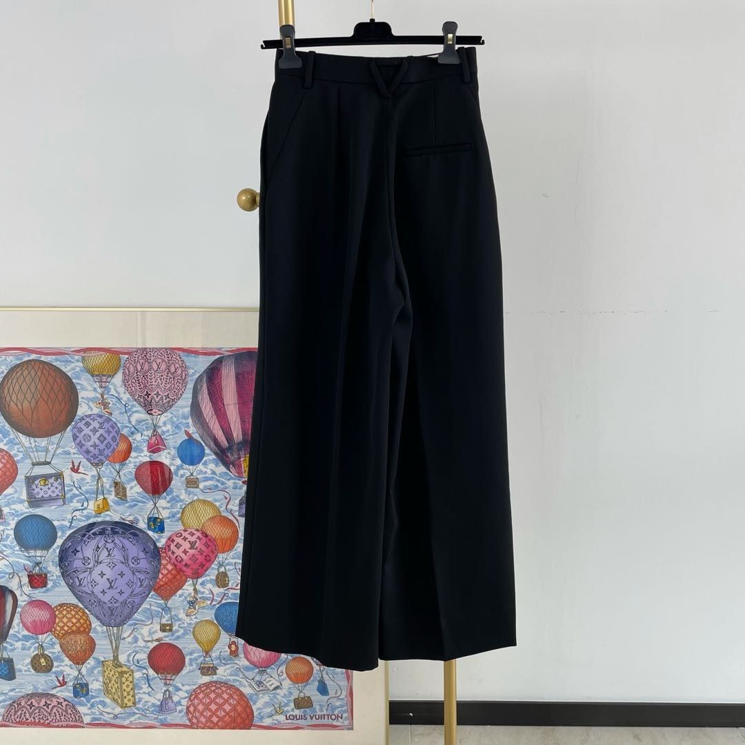 Bottega Veneta Bottega Veneta Wool Pleated Wide Leg Pants Size 38 Size 26" / US 2 / IT 38 - 2 Thumbnail