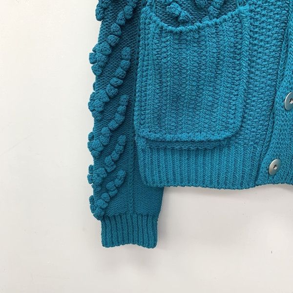 Bottega Veneta Bottega Veneta Textured Knit Cardigan Blue Size XS Size XS / US 0-2 / IT 36-38 - 7 Thumbnail