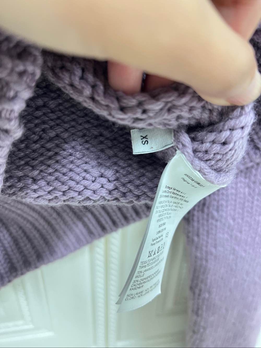 Bottega Veneta Bottega Veneta Lavender Wool Cashmere Cardigan Size XS Size XS / US 0-2 / IT 36-38 - 5 Thumbnail