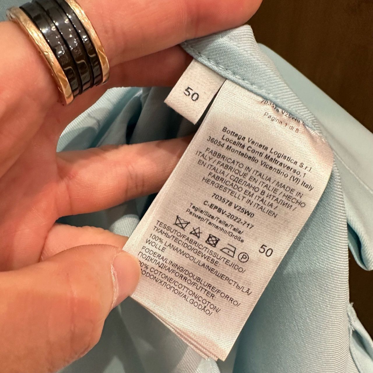 Bottega Veneta Bottega Veneta Blue Button Up Shirt Size 50 Size US M / EU 48-50 / 2 - 4 Thumbnail