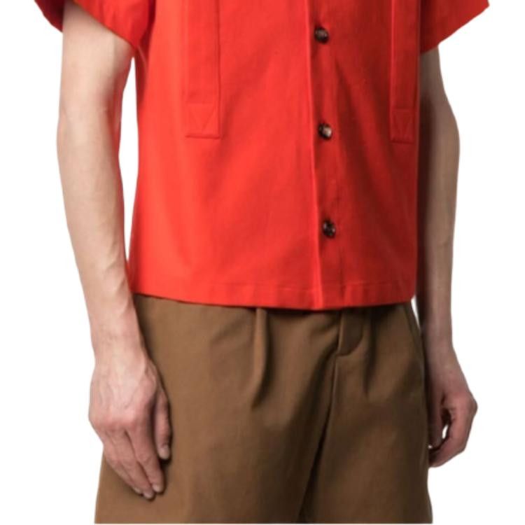 Bottega Veneta Bottega Veneta Red Short Sleeve Shirt Size 46 Size US S / EU 44-46 / 1 - 14 Thumbnail