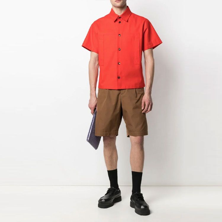 Bottega Veneta Bottega Veneta Red Short Sleeve Shirt Size 46 Size US S / EU 44-46 / 1 - 12 Thumbnail