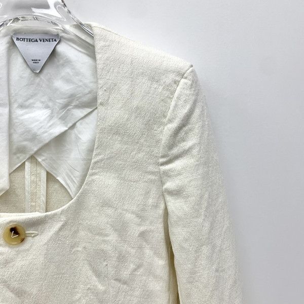 Bottega Veneta Bottega Veneta Linen Scoop Neck Blazer Size IT 36 Size XS / US 0-2 / IT 36-38 - 5 Thumbnail