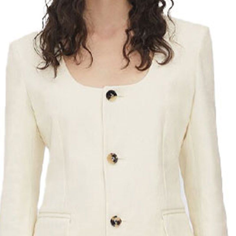 Bottega Veneta Bottega Veneta Linen Scoop Neck Blazer Size IT 36 Size XS / US 0-2 / IT 36-38 - 11 Thumbnail