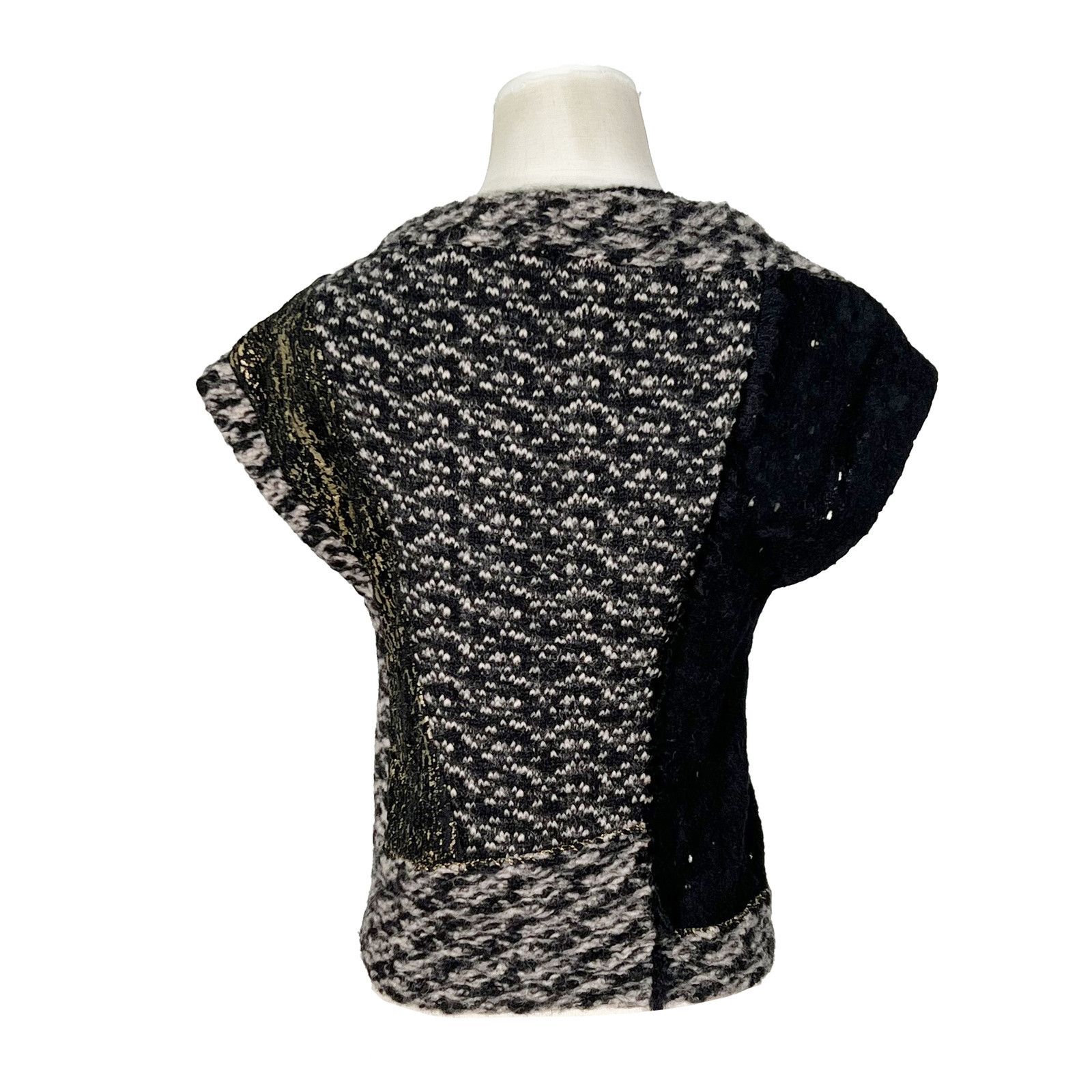 Bottega Veneta Bottega Veneta Gold Black Knit Tank Top Size 38 Size XS / US 0-2 / IT 36-38 - 2 Thumbnail