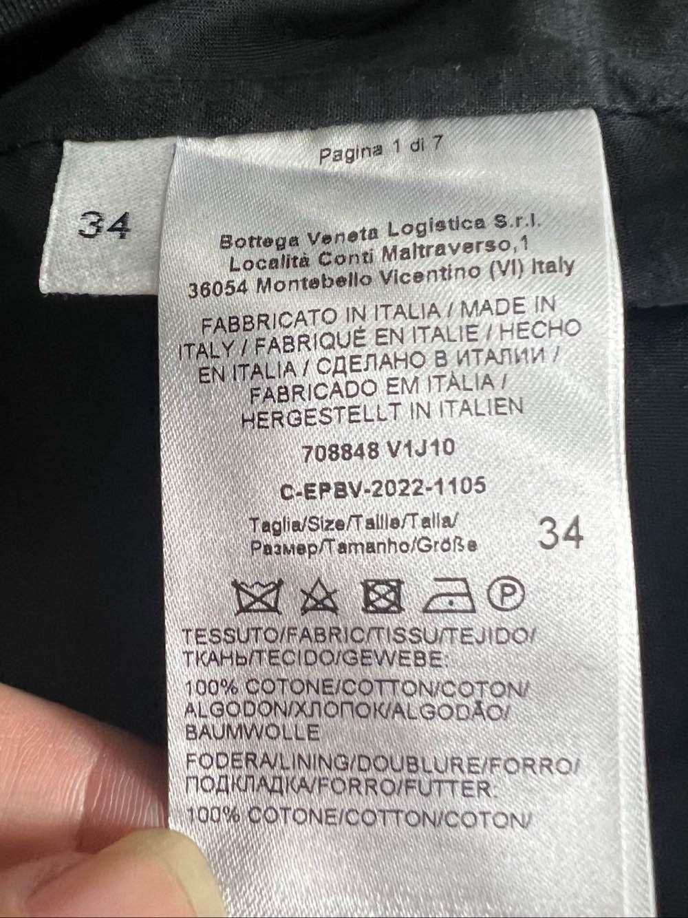 Bottega Veneta Bottega Veneta Black Cotton Zip-up Jacket Size XS Size US XS / EU 42 / 0 - 4 Thumbnail
