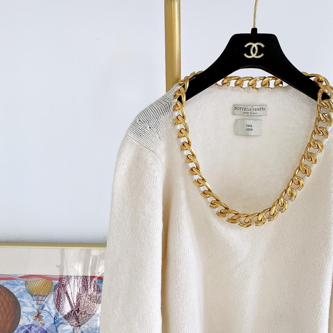 Bottega Veneta Bottega Veneta Gold Chain Sweater IT 42 Size M / US 6-8 / IT 42-44 - 5 Thumbnail