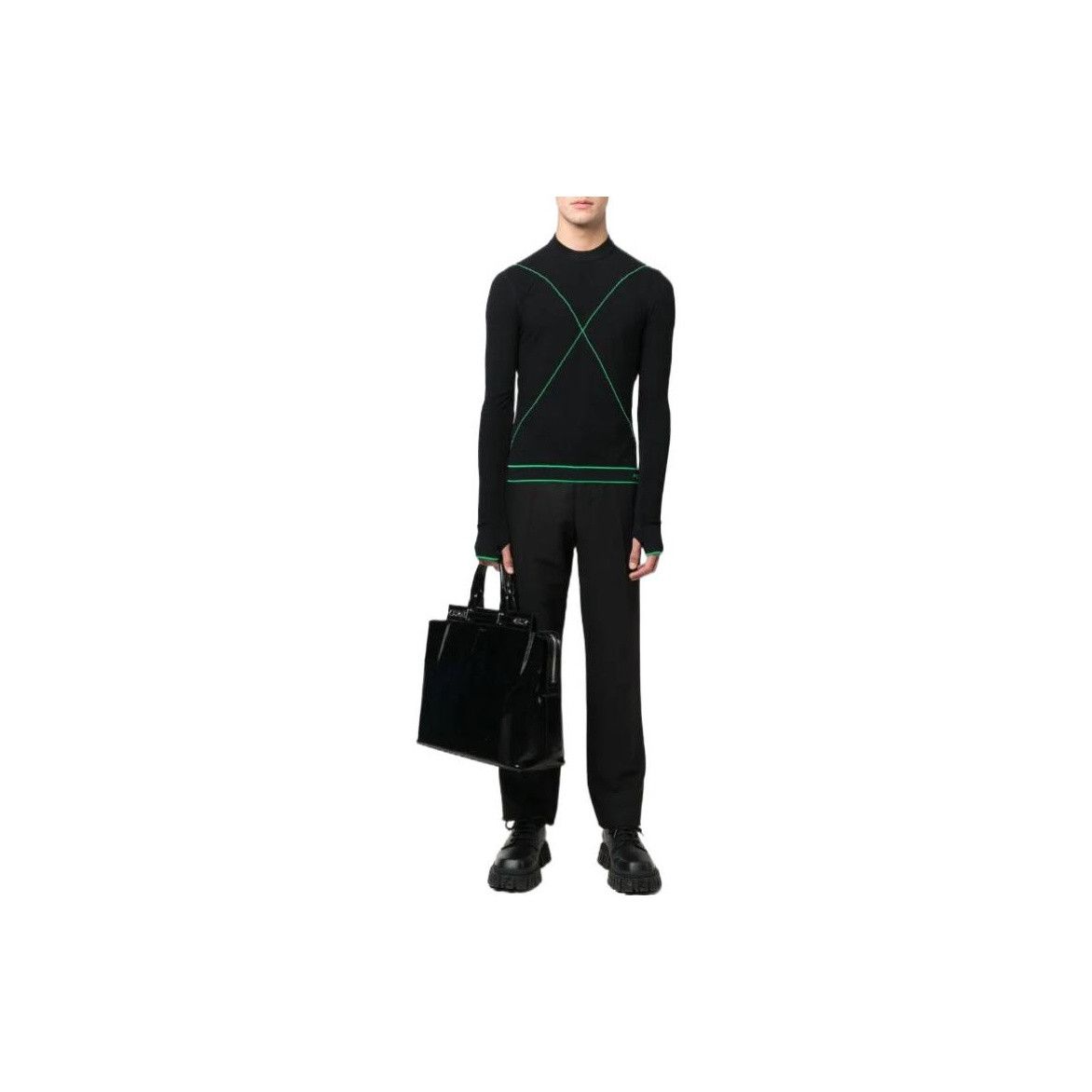 Bottega Veneta Bottega Veneta Green Stitch Sweater Size XS Size US XS / EU 42 / 0 - 9 Thumbnail